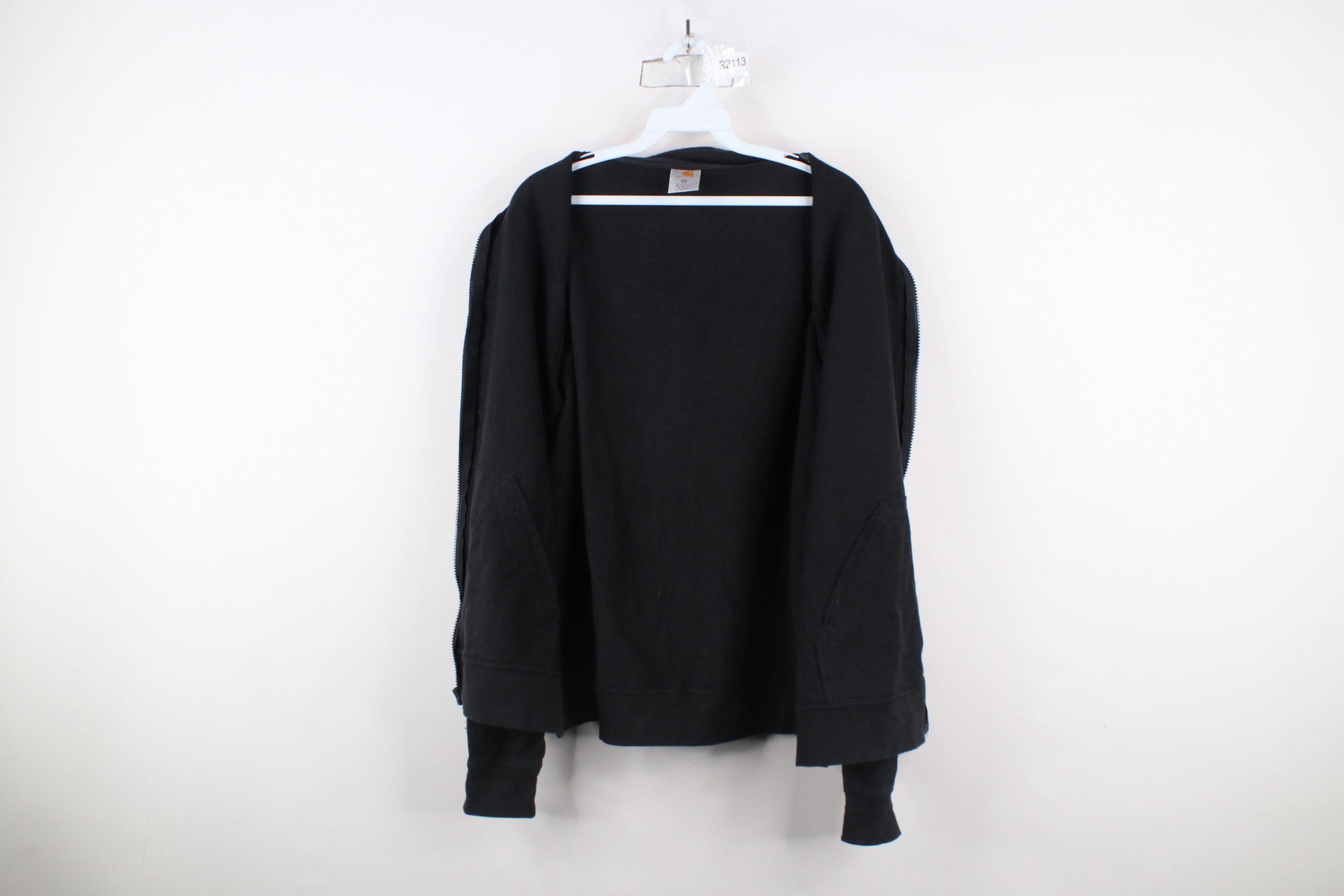 Carhartt × Vintage Vintage Y2K Carhartt Spell Out Script Full Zip Jacket Black Size XXL / US 16-18 / IT 52-54 - 9 Thumbnail