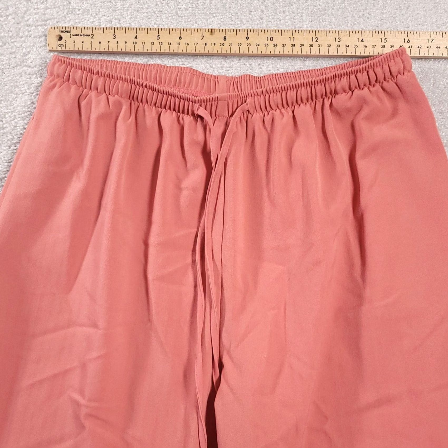 Silhouette Silhouettes Pants Women's 1XT Tall Pink Pull On Elastic Waist Draw String Button Size 24" / US 00 / IT 34 - 4 Thumbnail