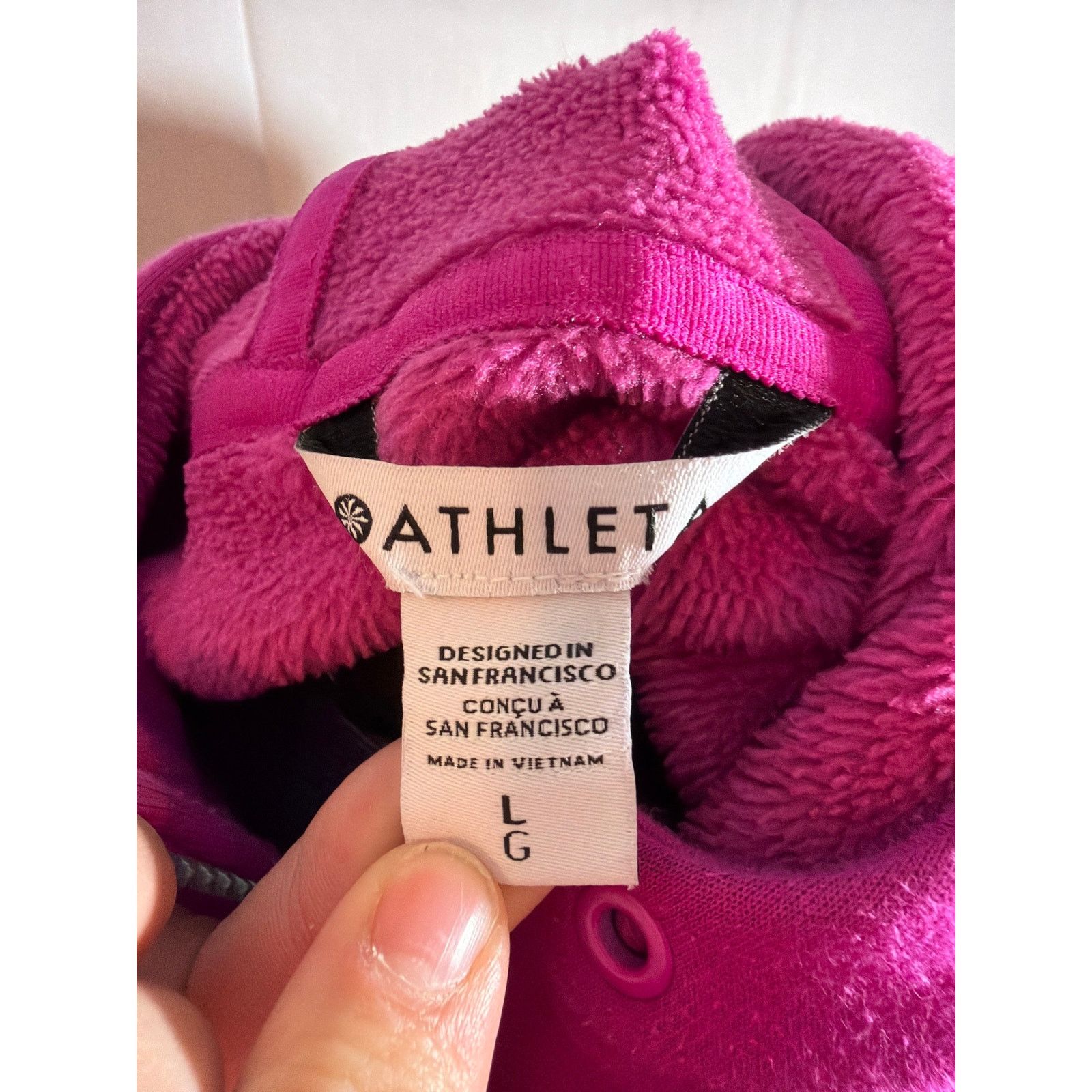 Athleta Athleta Cozy Karma Quarter Zip Sweatshirt Magenta NO STRING Size L / US 10 / IT 46 - 6 Thumbnail