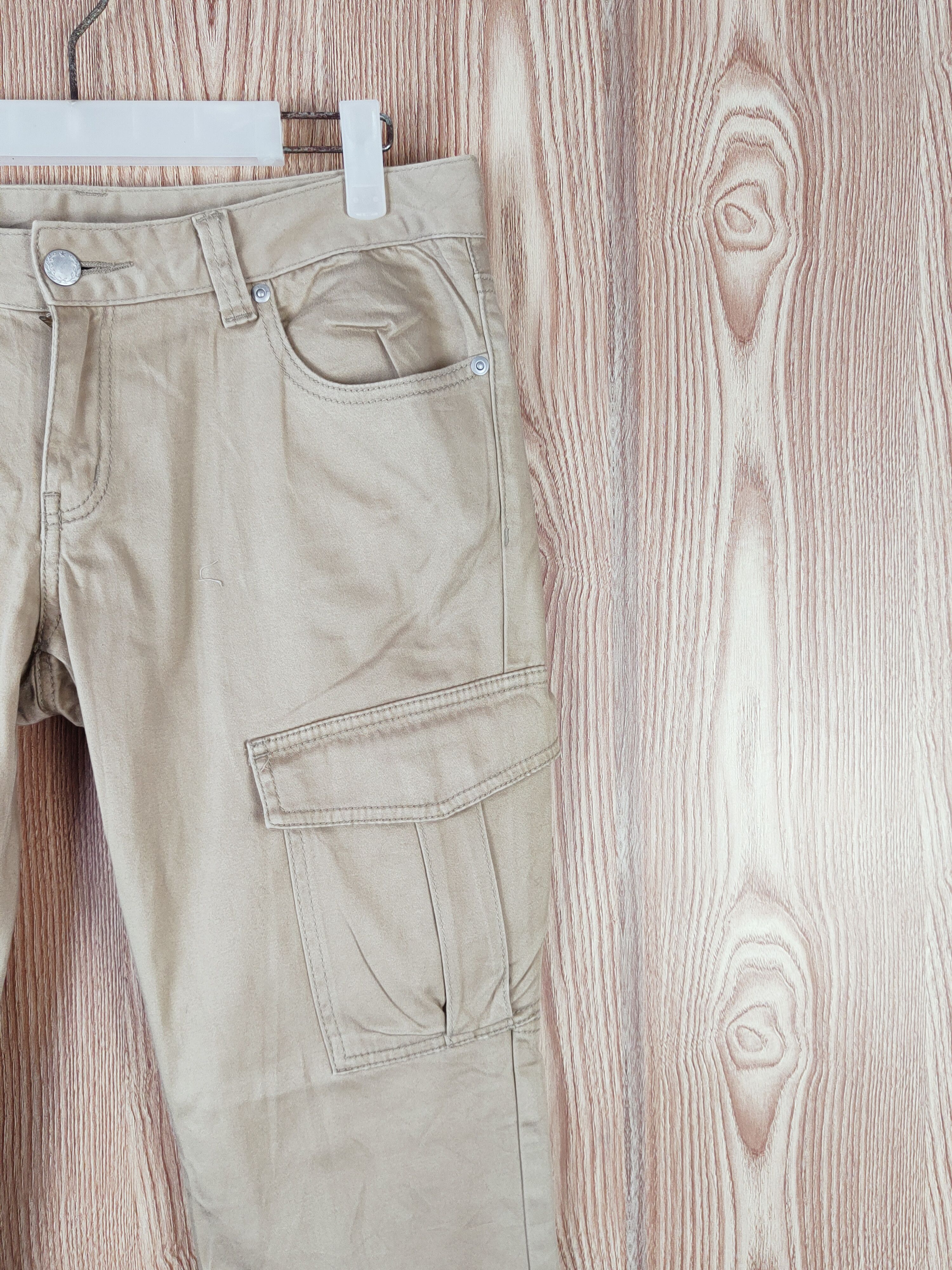 Japanese Brand Japanese Brand Beige Multipocket Tactical Cargo Pants #W442 Size 31" - 5 Thumbnail