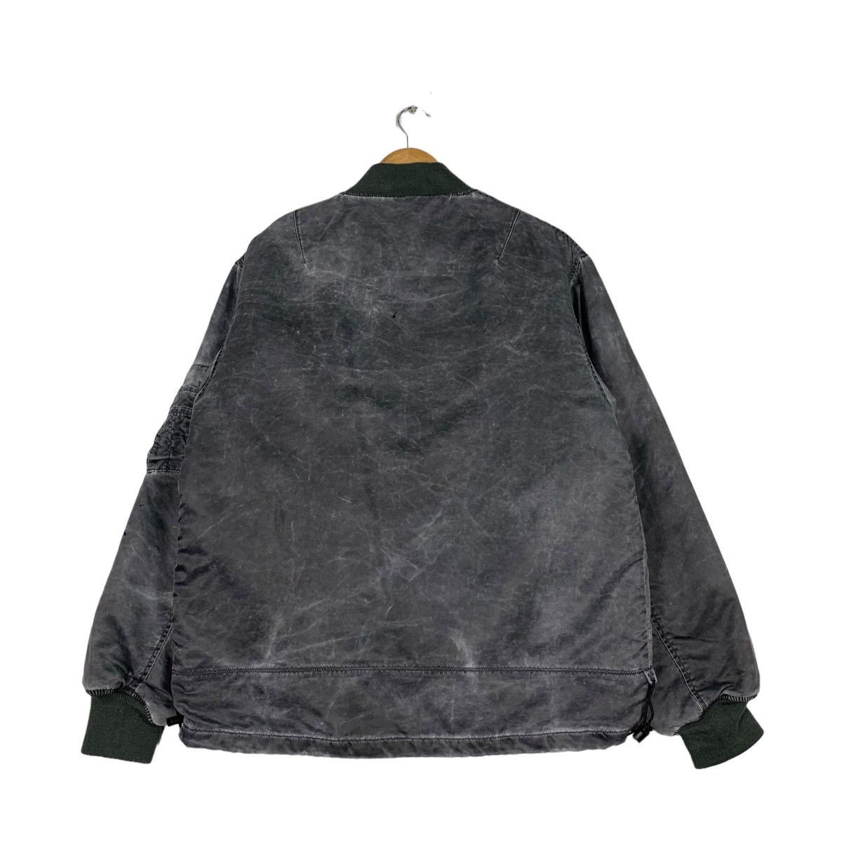 Japanese Brand NTW New Trend World Gray Washed Bomber Jacket #1084-C49 Size US L / EU 52-54 / 3 - 7 Thumbnail