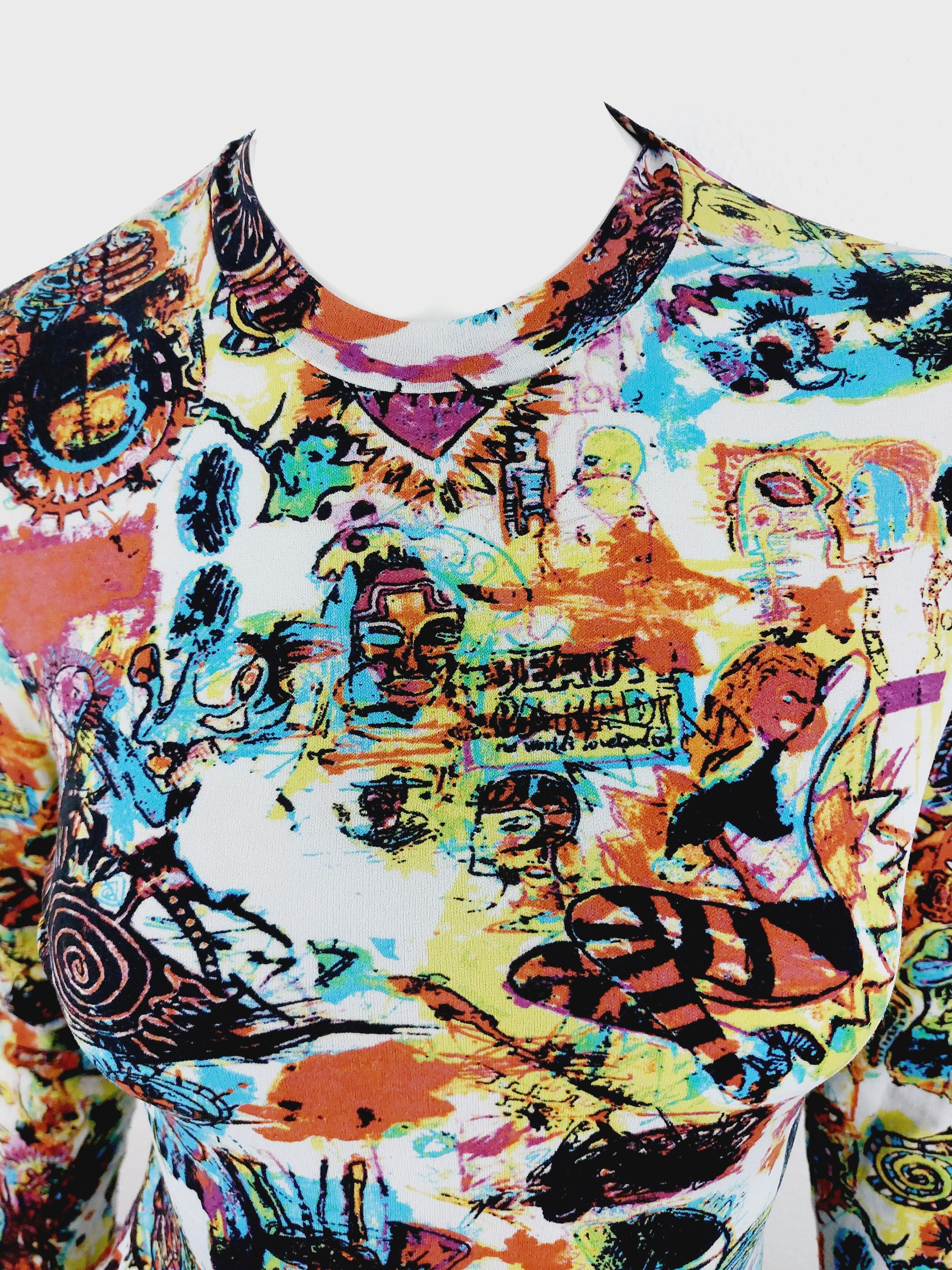 Jean Paul Gaultier Jean Paul Gaultier Basquiat Comic Art Tattoo Top T-Shirt Size US XS / EU 42 / 0 - 4 Thumbnail
