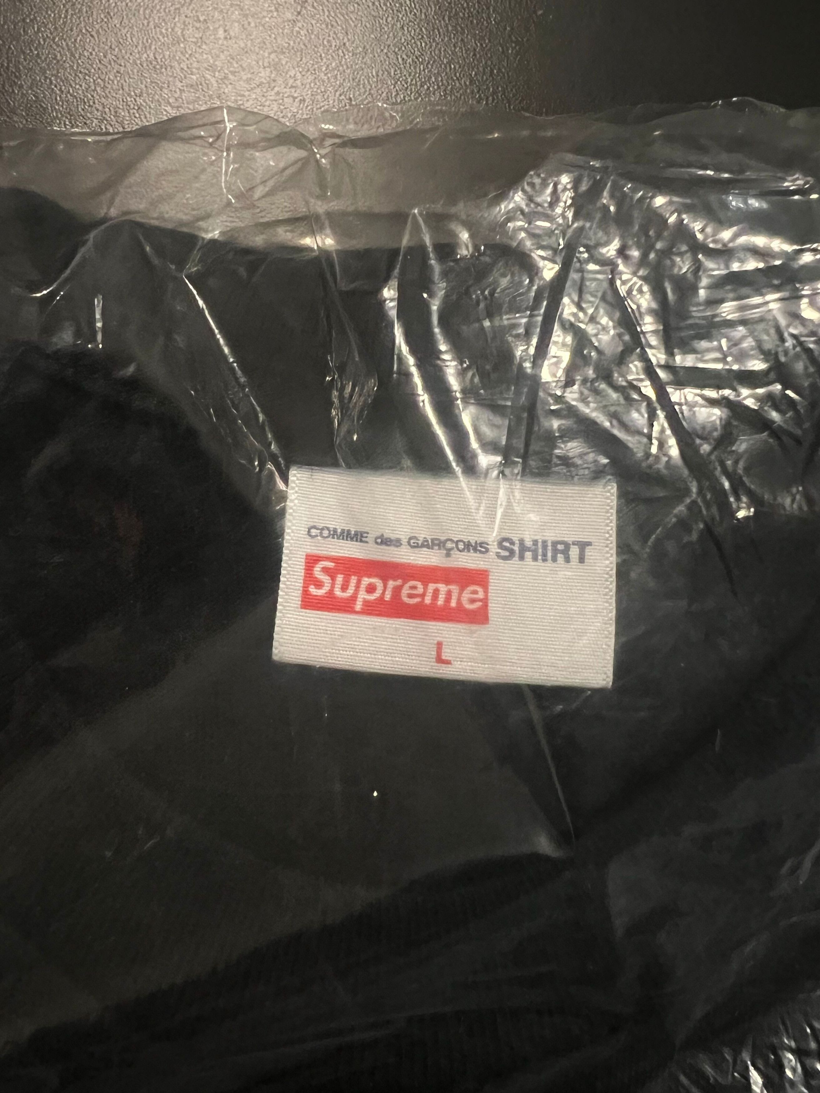 Comme des Garcons SHIRT × Supreme Supreme Comme Des Garcons SHIRT Box Logo Tee Black Large Size US L / EU 52-54 / 3 - 4 Thumbnail