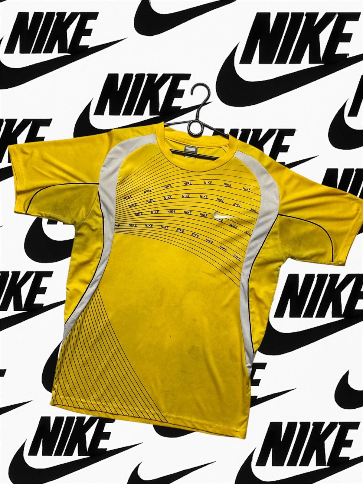 Nike Vintage Nike multilogo jersey Tee swoosh Size US XL / EU 56 / 4 - 1 Thumbnail