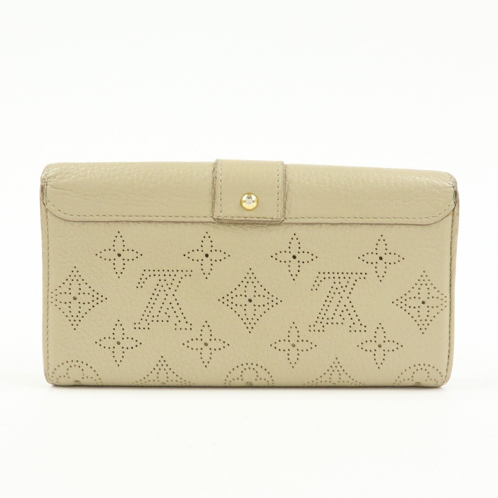 Louis Vuitton Louis Vuitton Mahina Portefeuille Iris Wallet Calfskin Beige Size ONE SIZE - 2 Thumbnail