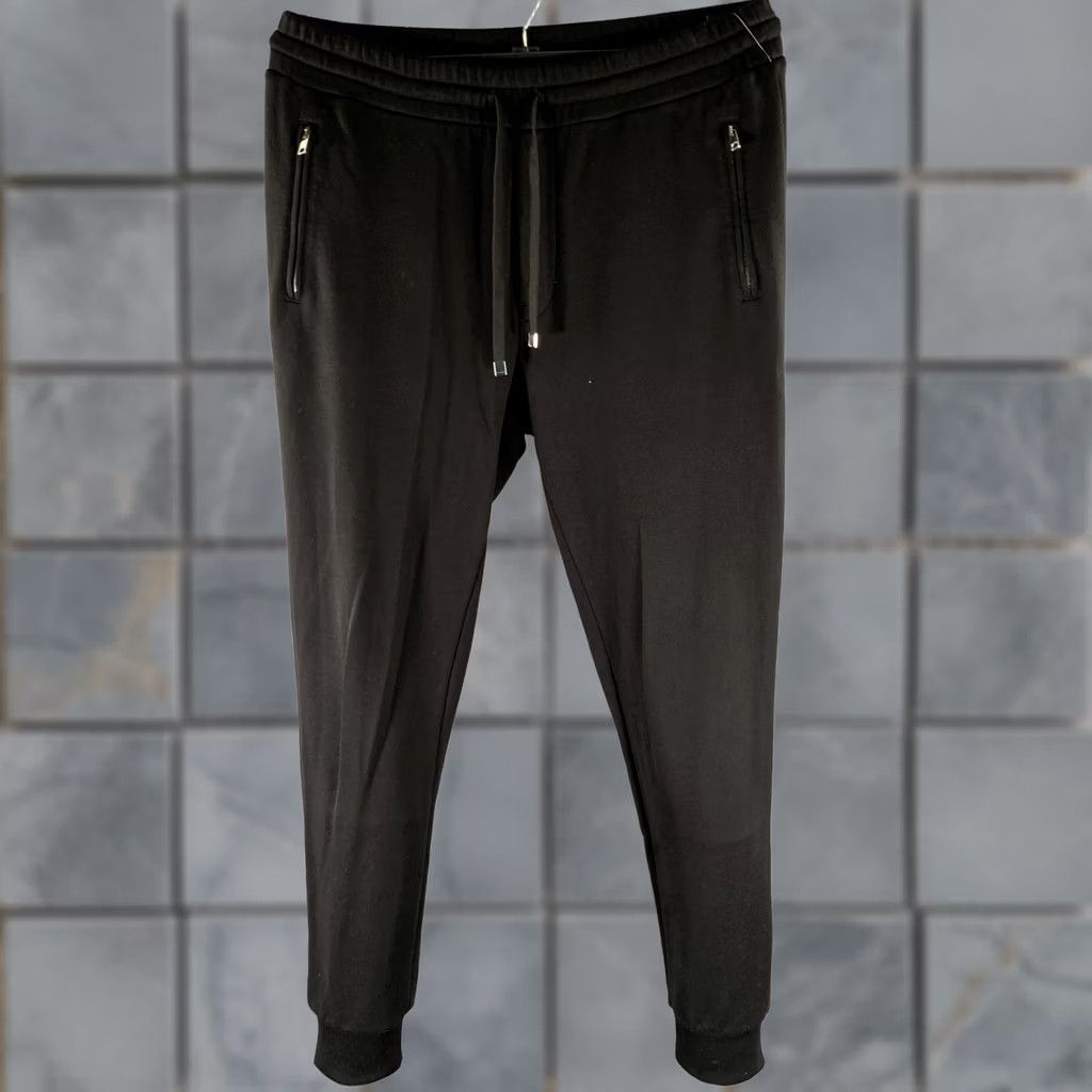 Dolce & Gabbana DOLCE & GABBANA Joggers Casual Pants Cotton Black Size 34 Size US 34 / EU 50 - 1 Thumbnail