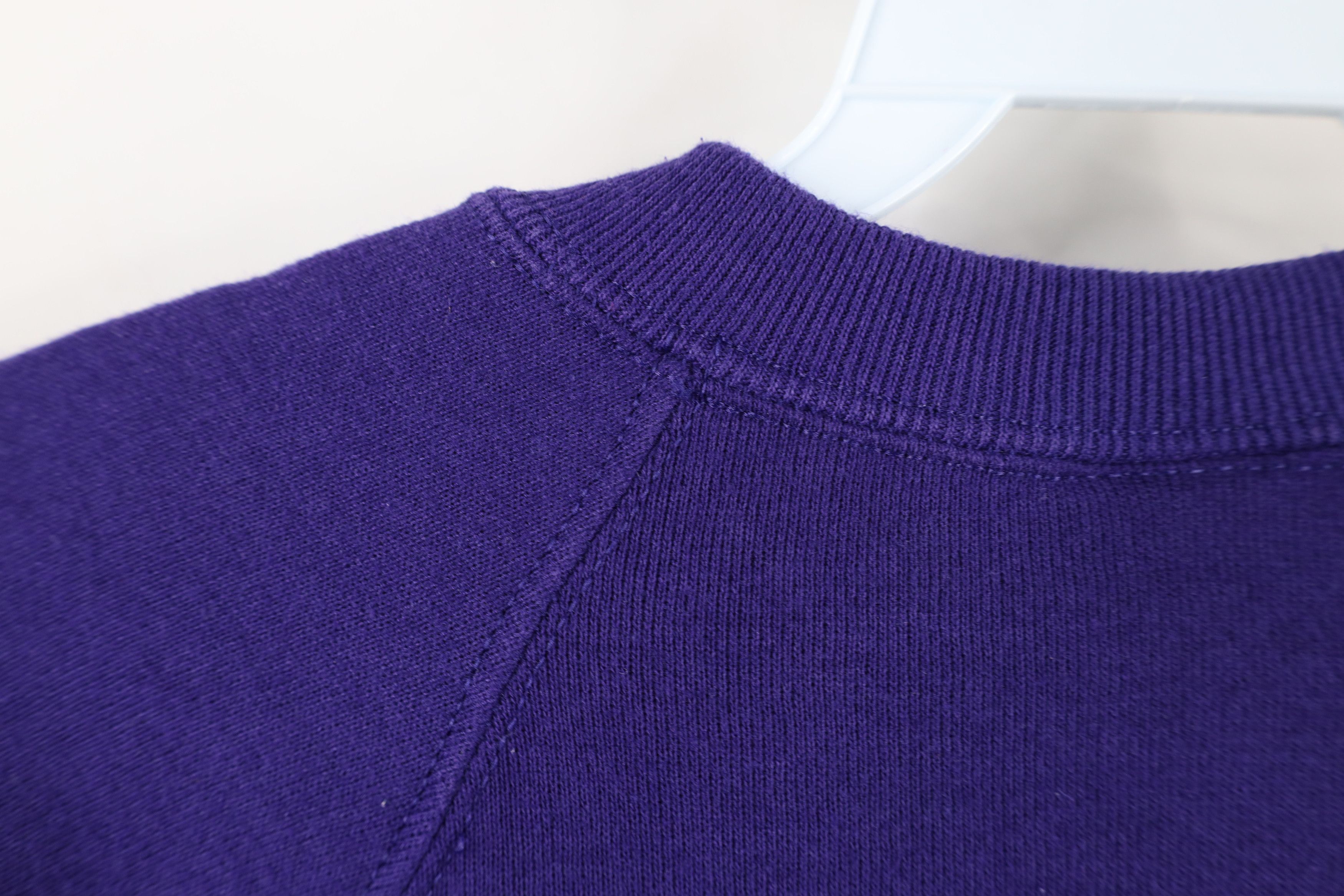 Vintage Vintage 90s Streetwear Blank Crewneck Sweatshirt Purple USA Size M / US 6-8 / IT 42-44 - 11 Thumbnail