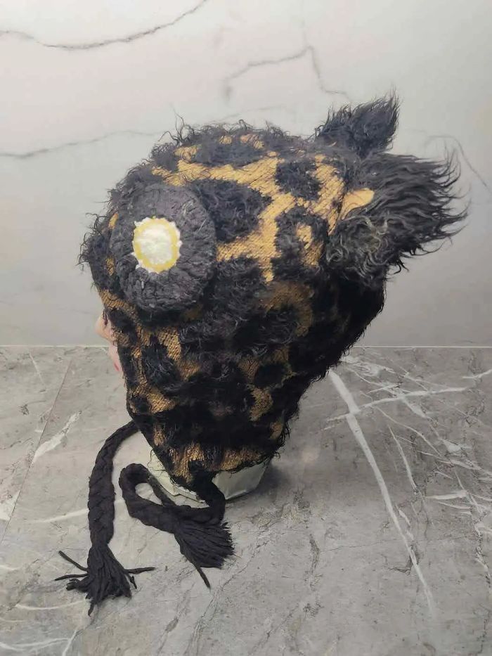 Japanese Brand × Rusty × Vintage Rusty Leopard Wool Style Beanie Size ONE SIZE - 4 Thumbnail