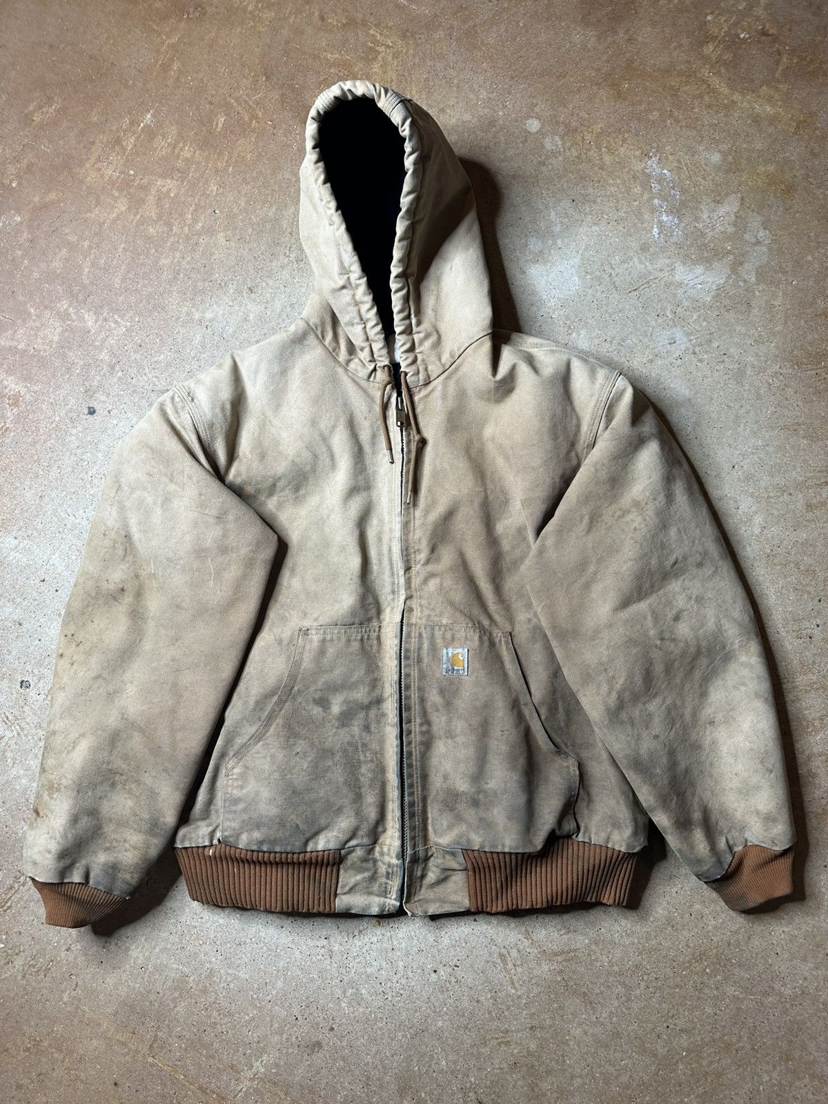 Carhartt × Vintage Vintage Made In USA Carhartt Thrashed Distressed Jacket Size US XXL / EU 58 / 5 - 1 Thumbnail
