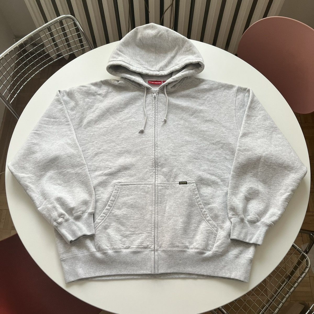 Supreme Supreme Work Zip Up Hooded Sweatshirt Grey XL | Grailed