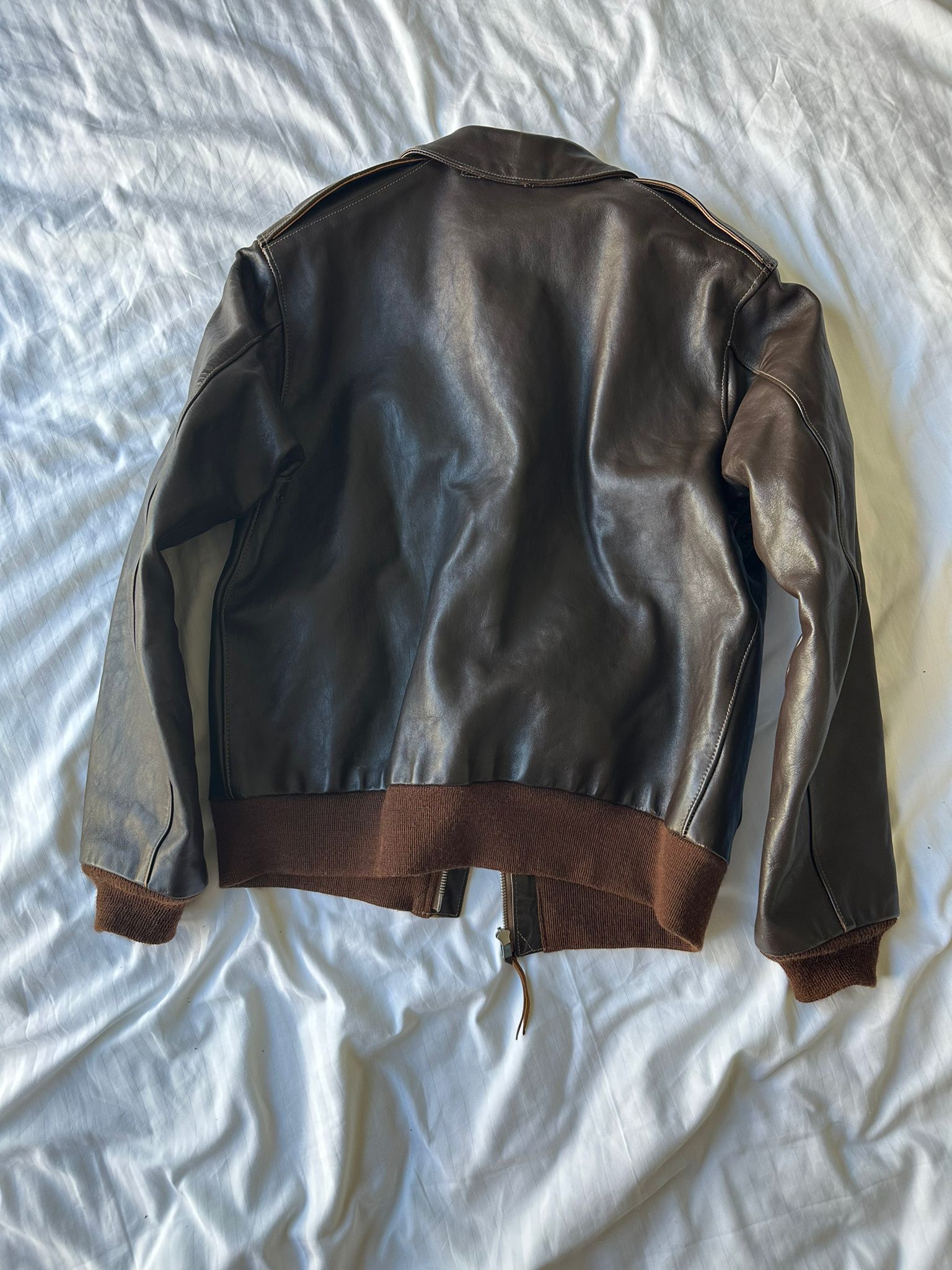 The Real McCoy's Type A-2 Horsehide Brown Size 44 Size US L / EU 52-54 / 3 - 5 Thumbnail