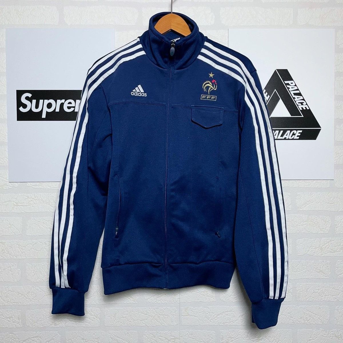 Adidas 00s Vintage 2008 2009 World Cup France FFF Tracksuit Jacket Size US S / EU 44-46 / 1 - 1 Thumbnail
