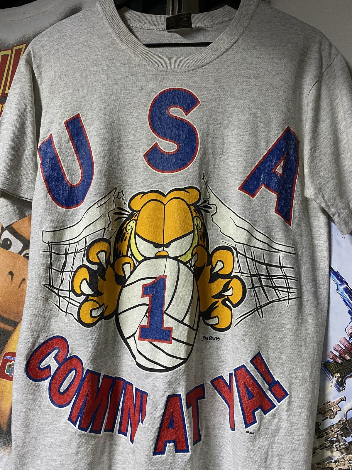 Vintage × Warner Bros Vintage 90’s Garfield Cartoon Tee Shirt Medium Size US M / EU 48-50 / 2 - 3 Thumbnail