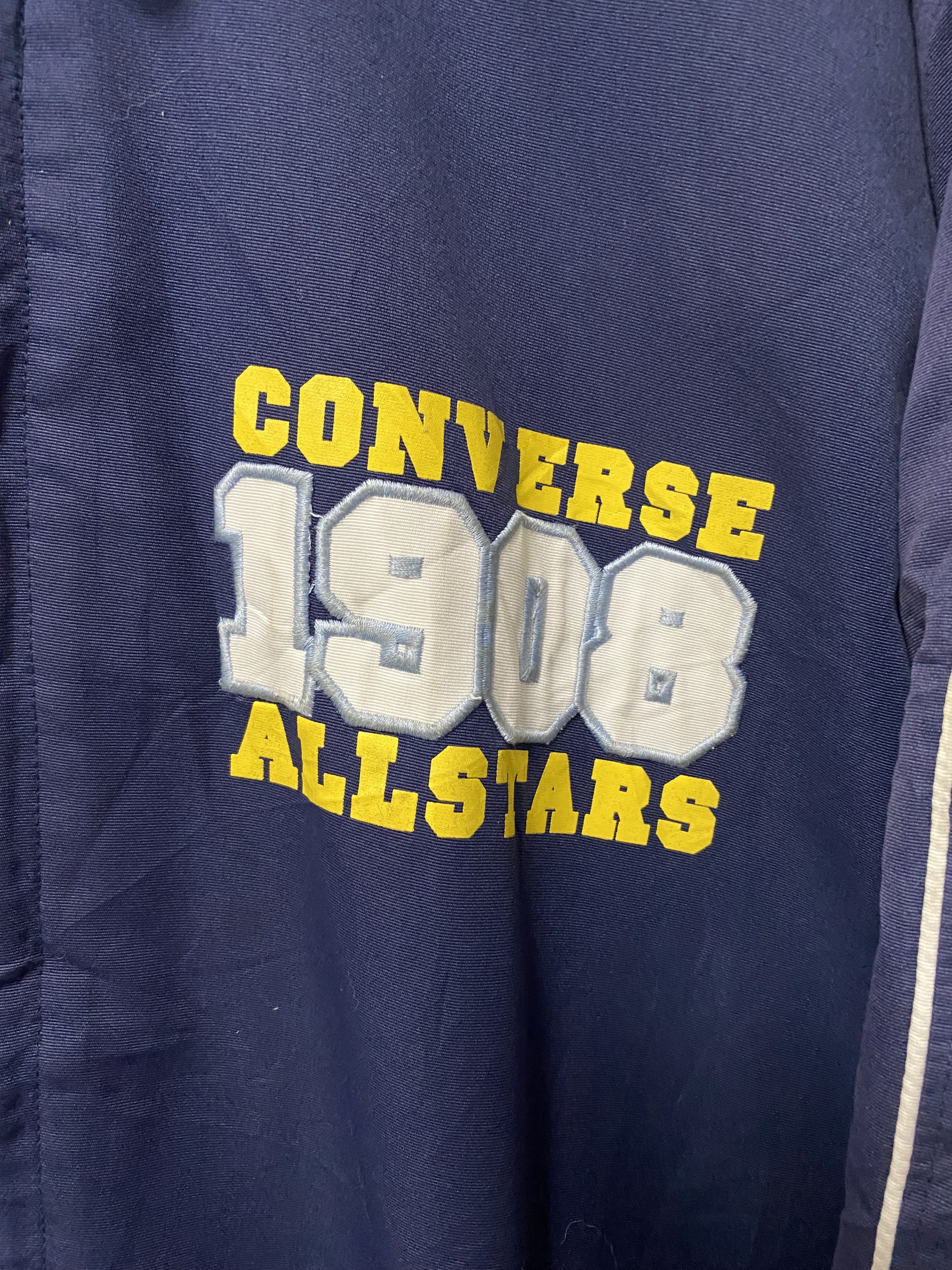 Converse Vtg Converse 1908 All Stars Fleece Windbreaker Bench Jacket Size US XL / EU 56 / 4 - 8 Thumbnail