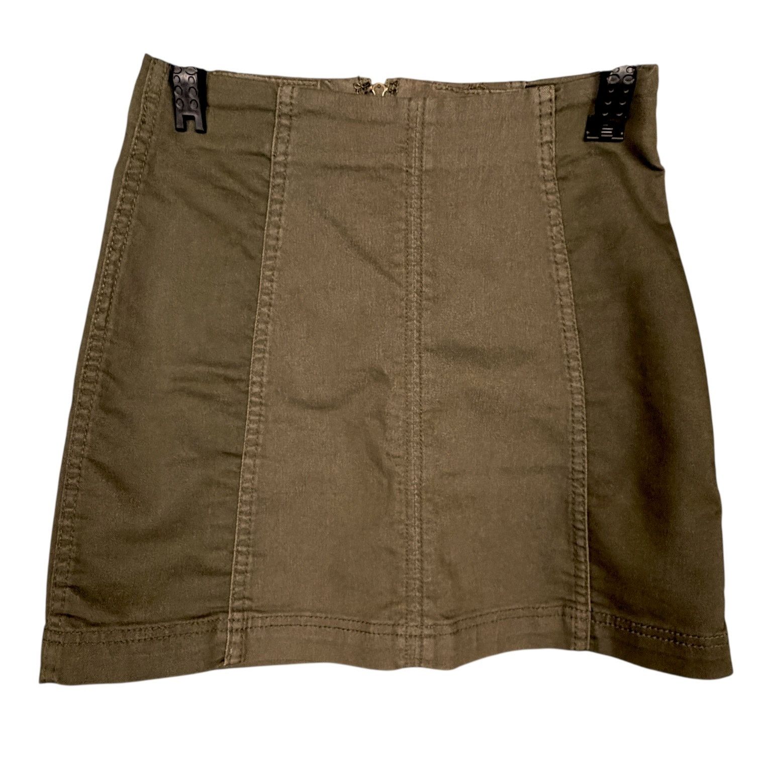 Free People Free People Olive Green Modern Femme Pencil Mini Skirt Sz 0 Size 25" / US 0 / IT 36 - 1 Thumbnail