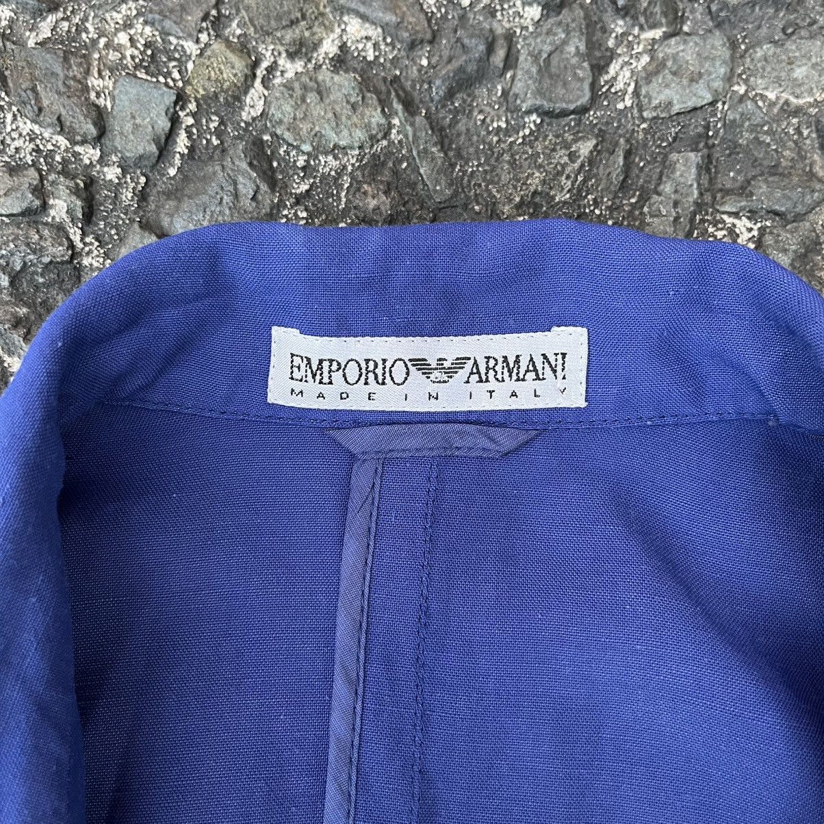 Emporio Armani Vintage Emporio Armani Linen Chore Jacket Size US M / EU 48-50 / 2 - 5 Thumbnail
