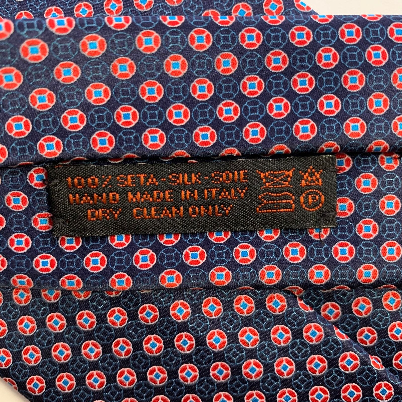 Dolcepunta DOLCEPUNTA Navy Red Floral Silk Tie Size ONE SIZE - 4 Thumbnail