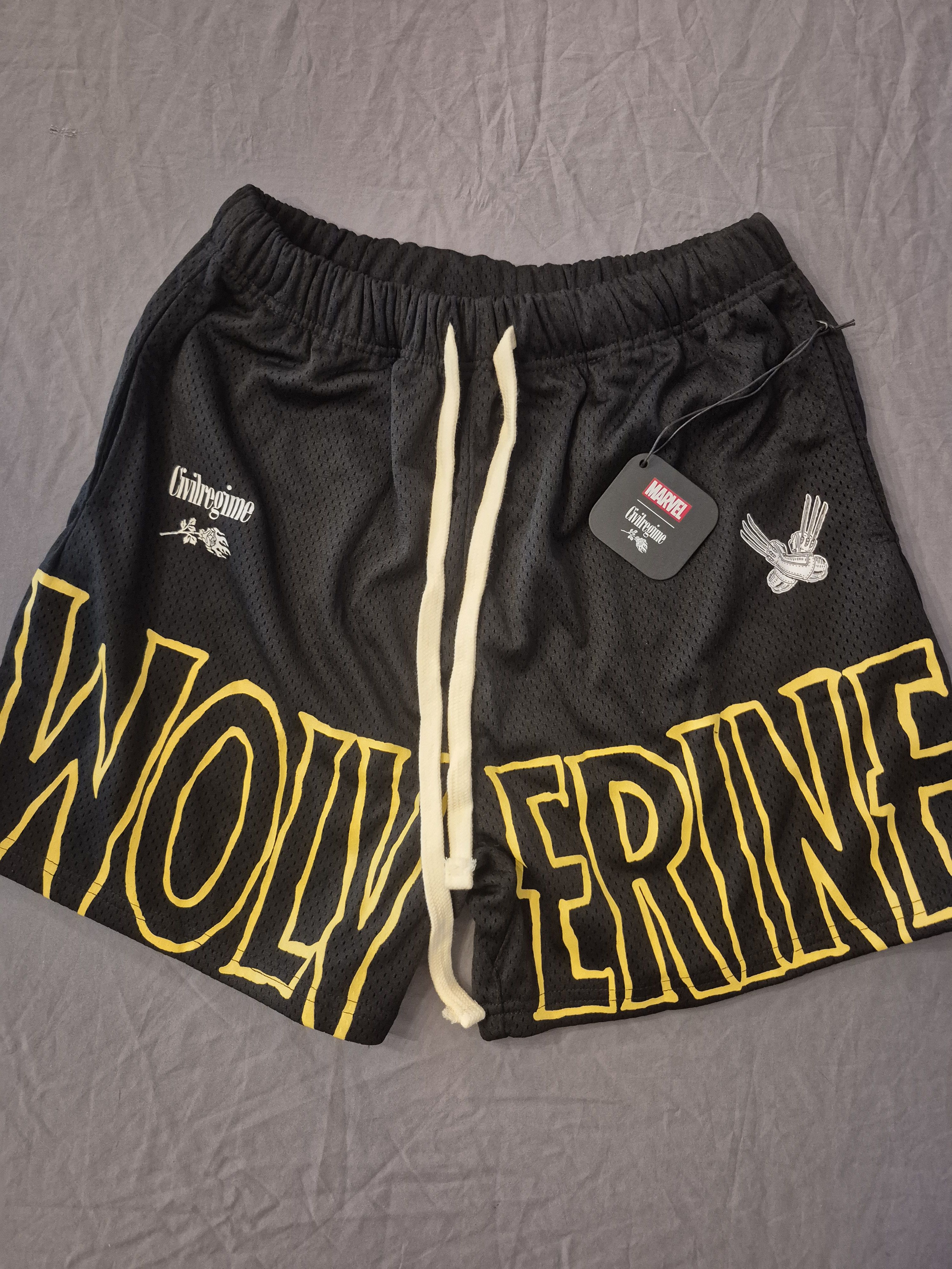 Civil Regime × Marvel Comics Civil Regime x Marvel Wolverine Mesh Shorts BNWT Small Size US 28 / EU 44 - 1 Thumbnail
