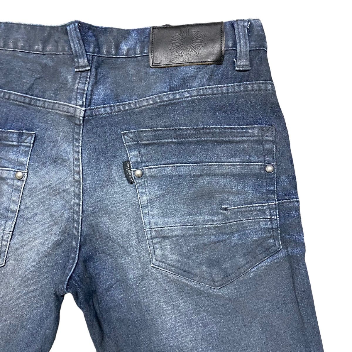 Tornado Mart Tornado Mart Coated Denim Flare Pants Size US 30 / EU 46 - 10 Thumbnail
