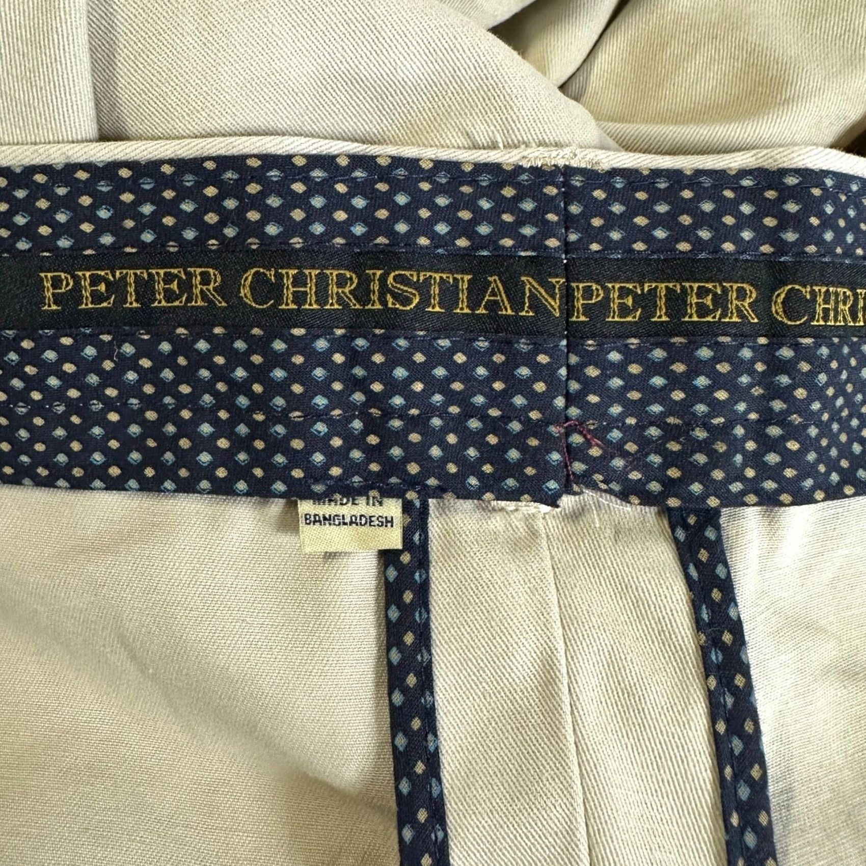 Vintage Peter Christian Mens Khaki Shorts 56 Beige Flat Front Pocket Casual Cotton NEW Size US 40 / EU 56 - 5 Thumbnail