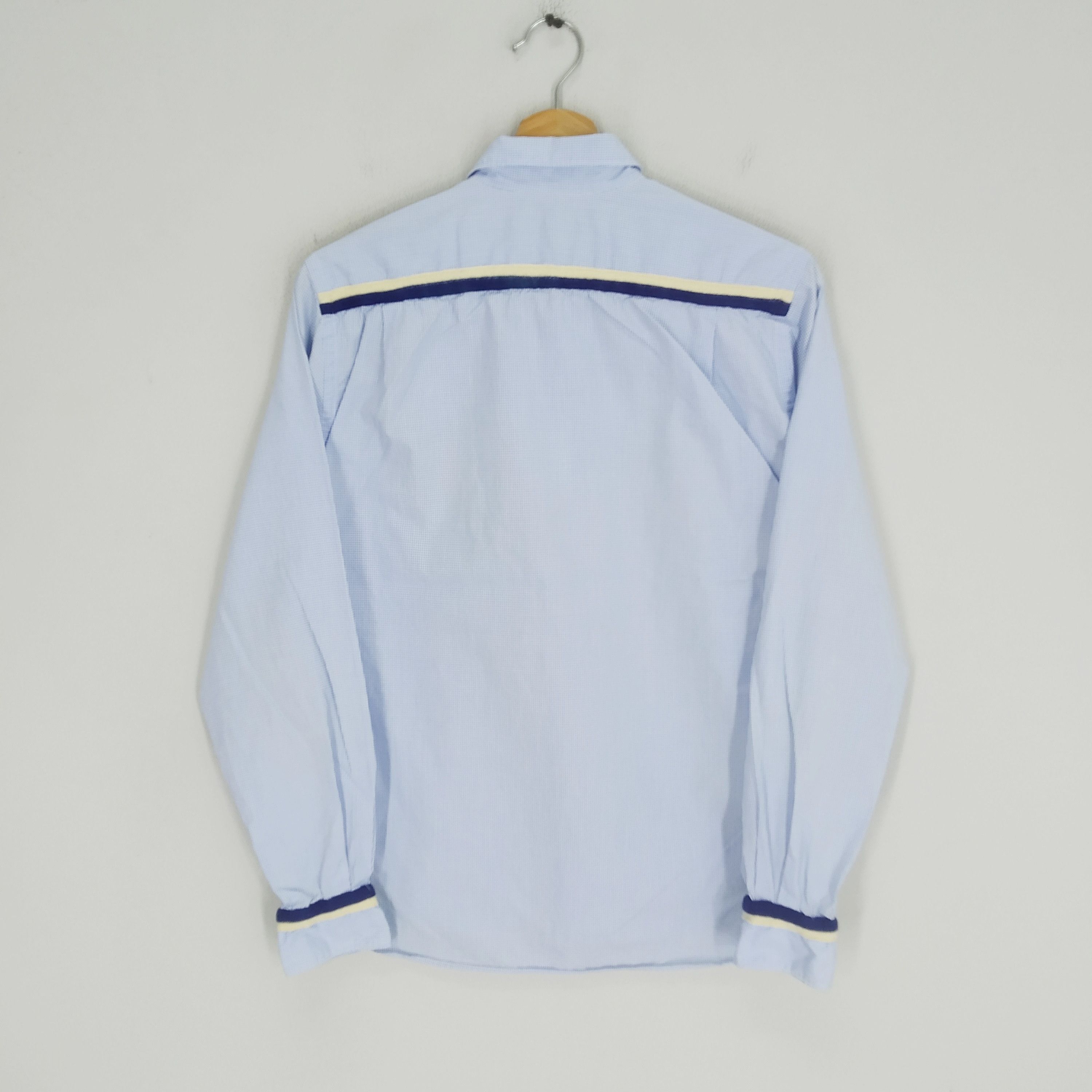 Comme des Garcons × Comme des Garcons Homme × Japanese Brand Vintage Comme des Garcons Homme Plaid Blue Oxford Shirt Size US M / EU 48-50 / 2 - 2 Thumbnail