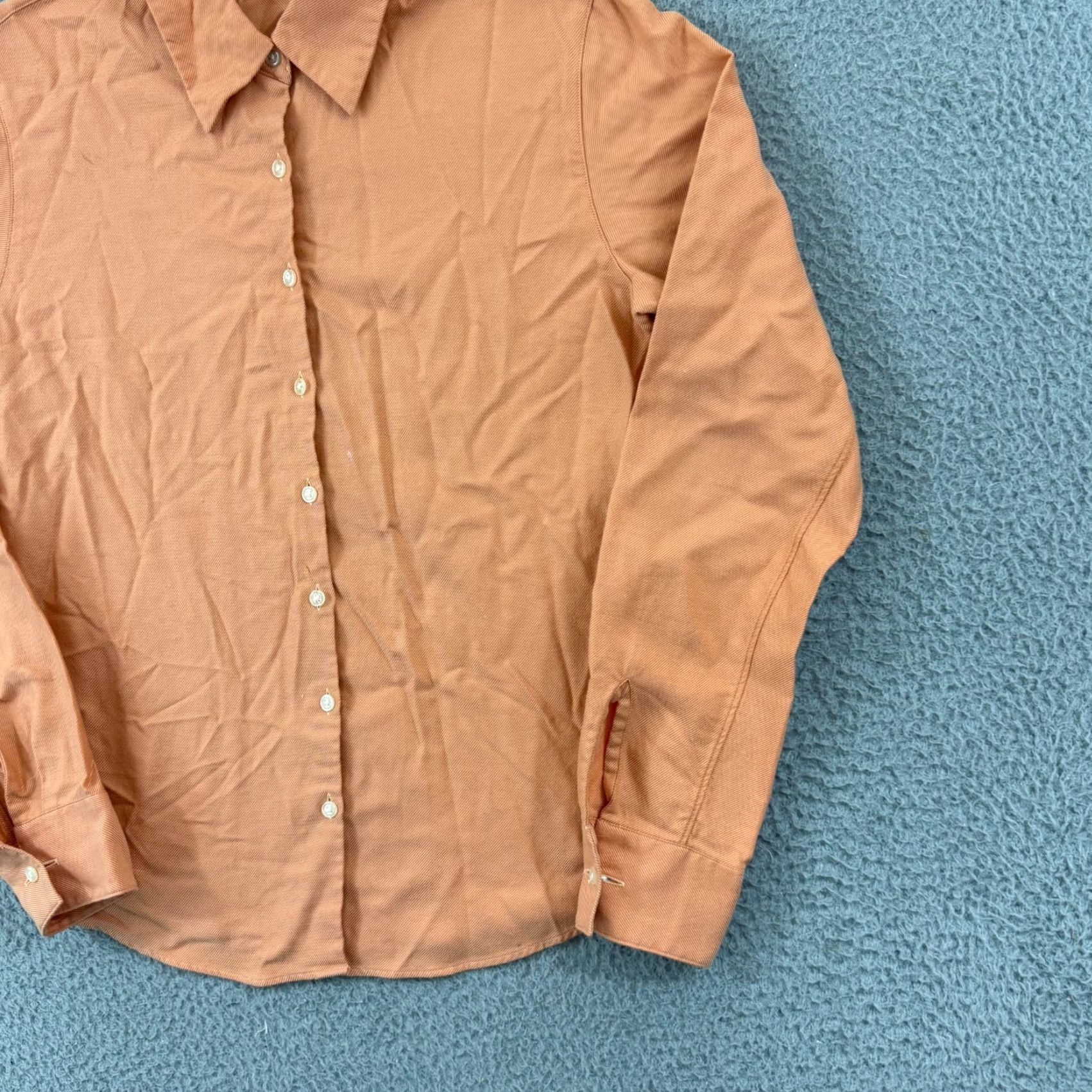 Brooks Brothers Brooks Brothers Shirt Womens S Orange Pinstripe Button Up Long Sleeve Preppy Vintage No Size S / US 4 / IT 40 - 6 Thumbnail