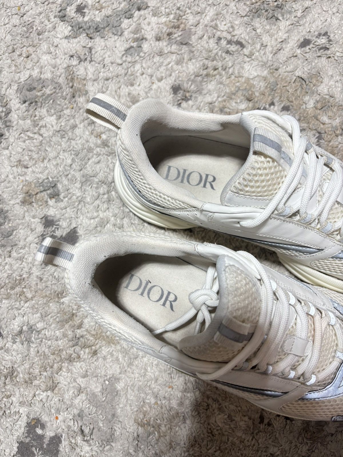 Dior Dior Sneakers White Grey Mesh – Size EU 43 (US 10) Size US 10 / EU 43 - 4 Thumbnail