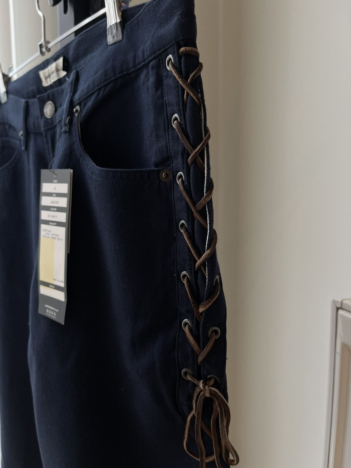Undercover Undercover Summer Madness SS08 Navy Pants With Side Lace Up Size US 32 / EU 48 - 3 Thumbnail