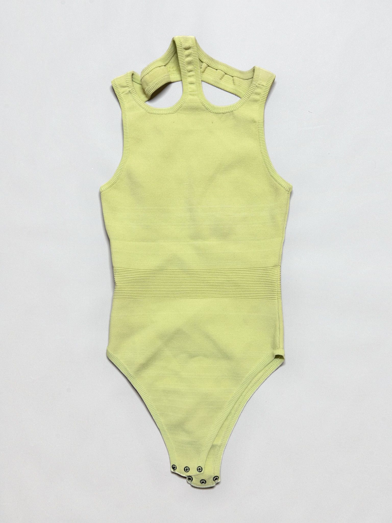 Y/Project y / project Yellow Cutout Knit Bodysuit (Size 8) Size XS / US 0-2 / IT 36-38 - 2 Thumbnail