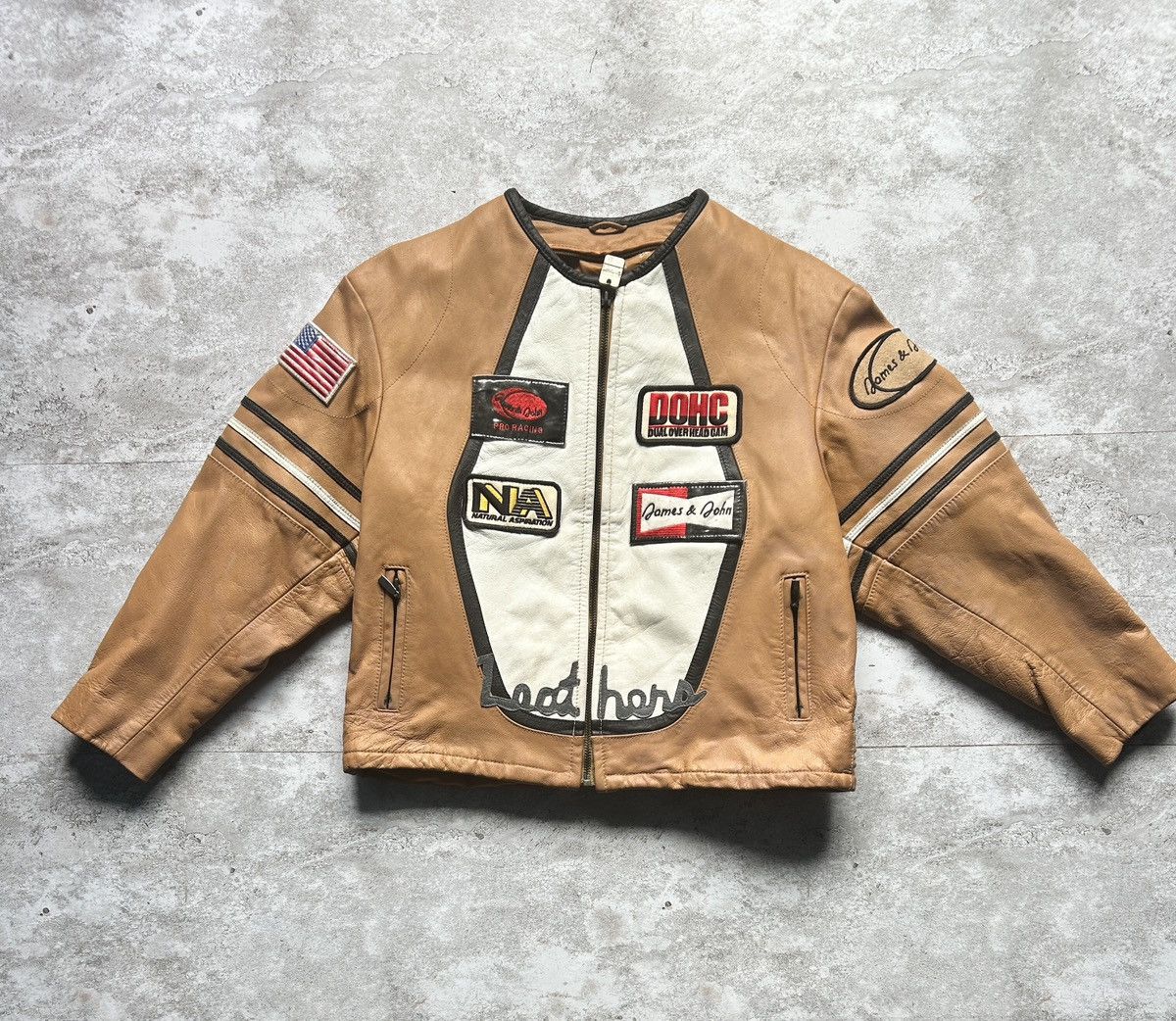 Genuine Leather × Vintage Vintage Genuine Leather Sports Racing Jacket Size S / US 4 / IT 40 - 1 Thumbnail