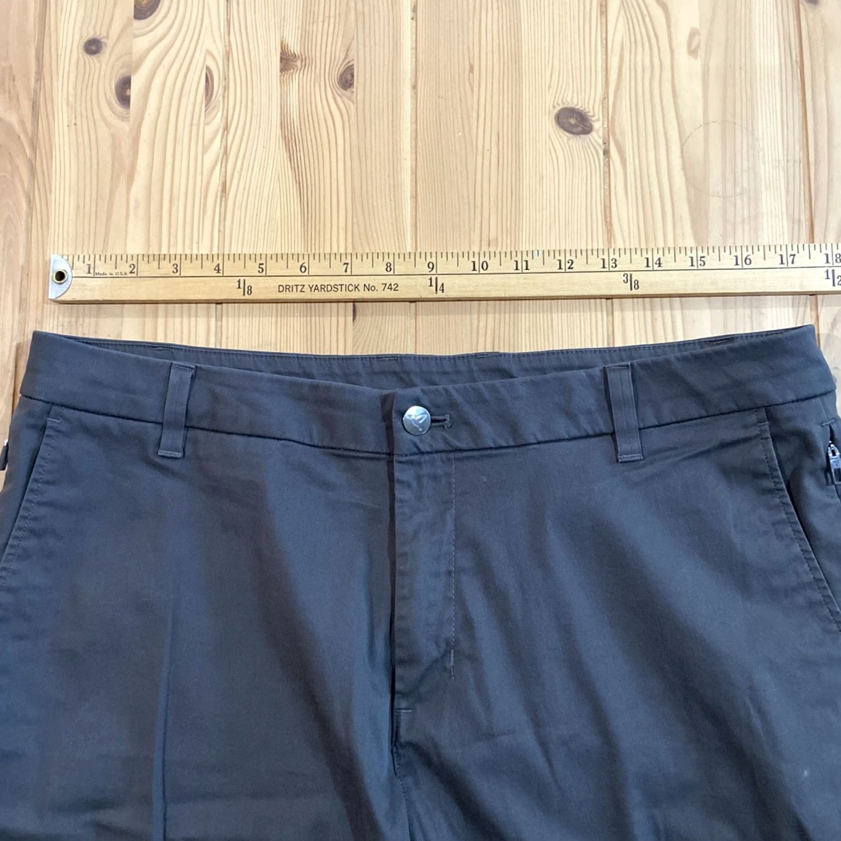 Vintage Bird Dogs Pants Mens 36x30 Gray Chino Regular Flat Front 5-Pocket Stretch Cotton Blend Tapered Size US 36 / EU 52 - 3 Thumbnail