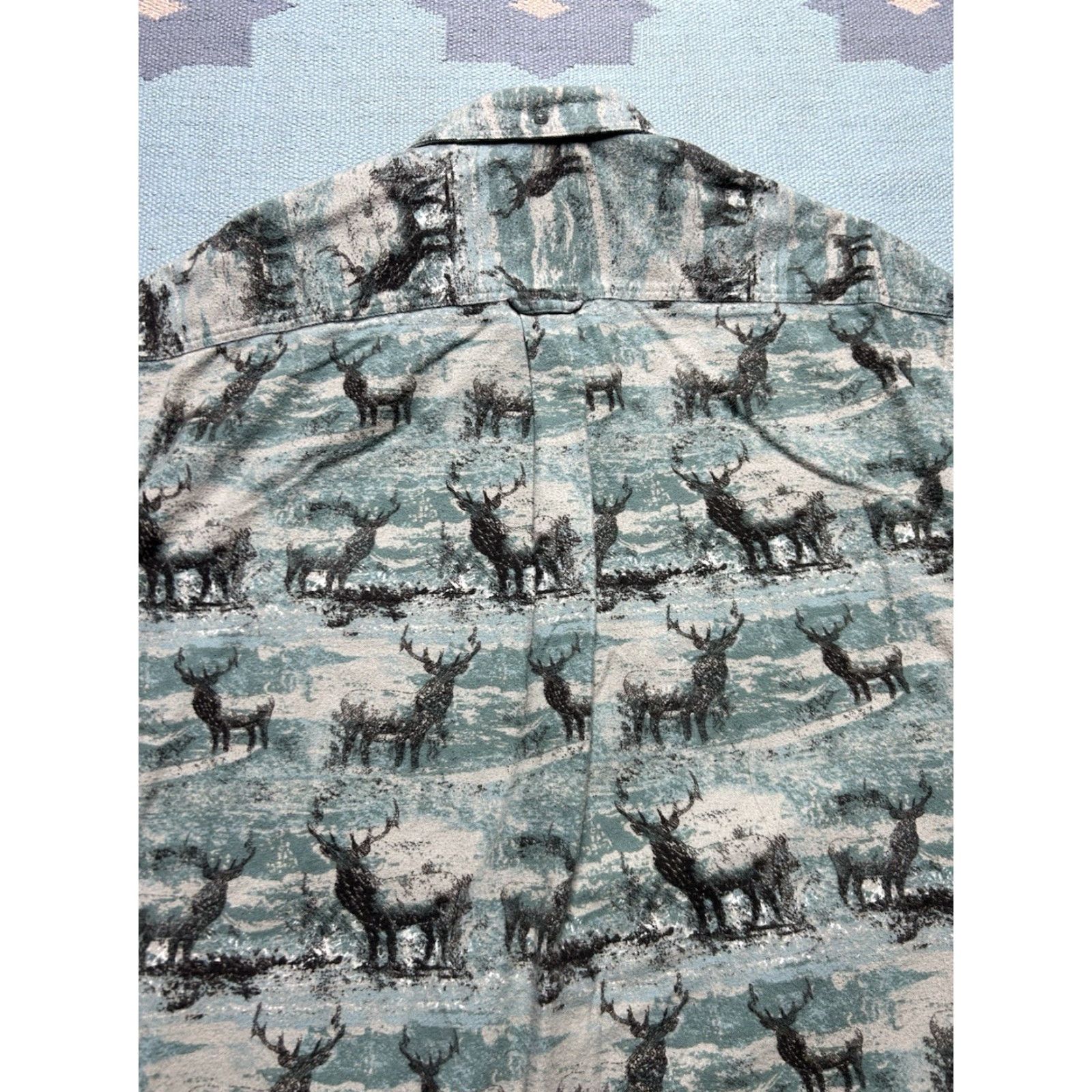 Vintage VINTAGE Cabela's Long Sleeve Button Shirt Deer Print Deerskin Chamois XL Tall Mens Size US XL / EU 56 / 4 - 7 Thumbnail