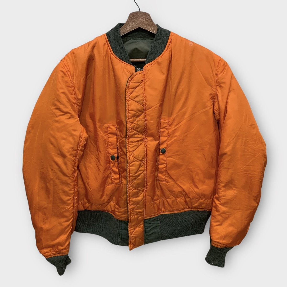 Alpha Industries Vintage USAF MA 1 Reversible Flight Bomber Jacket Size US M / EU 48-50 / 2 - 3 Thumbnail