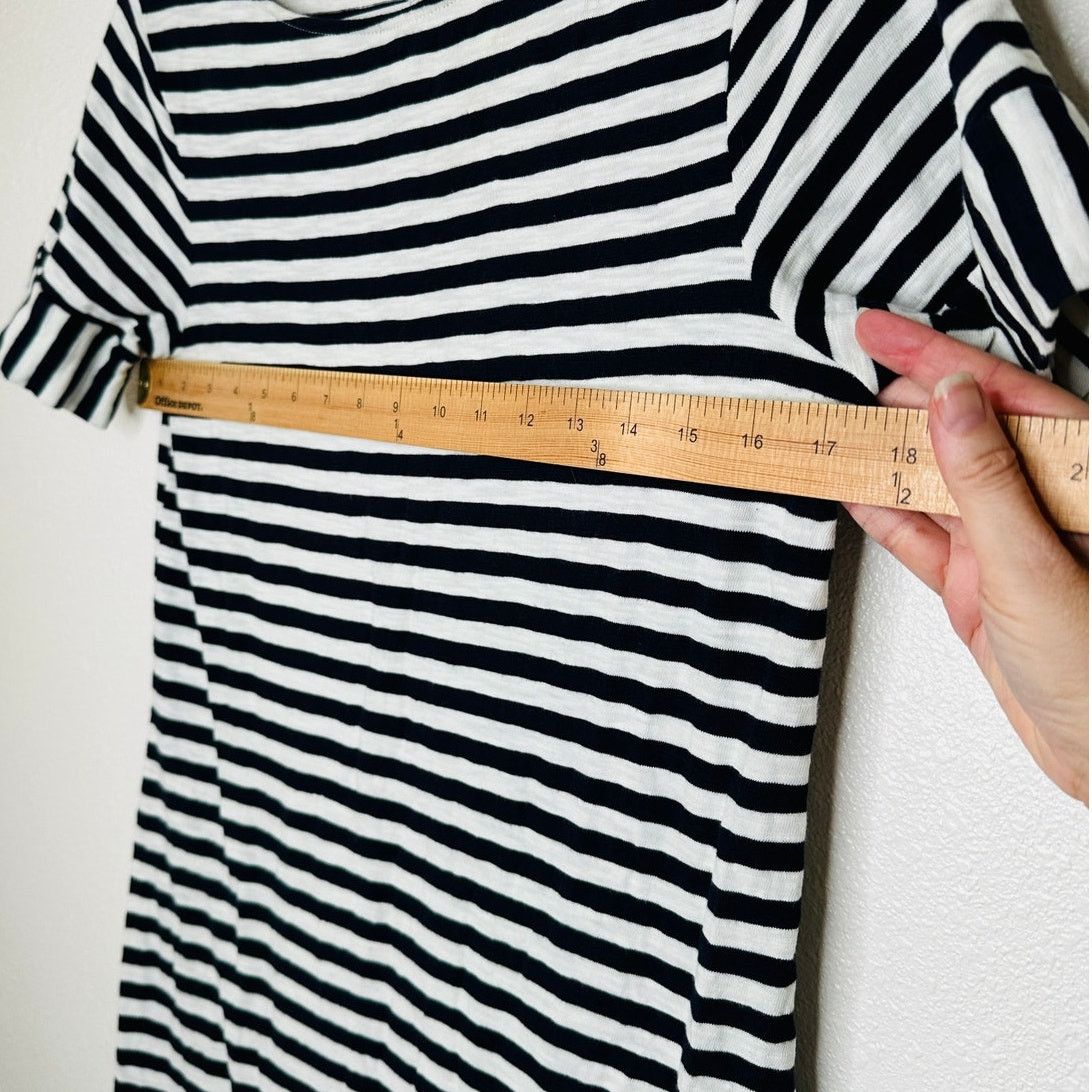 Boden Boden Ivory & Black Stripe Short Sleeve T-Shirt Dress 6 L Size M / US 6-8 / IT 42-44 - 11 Thumbnail