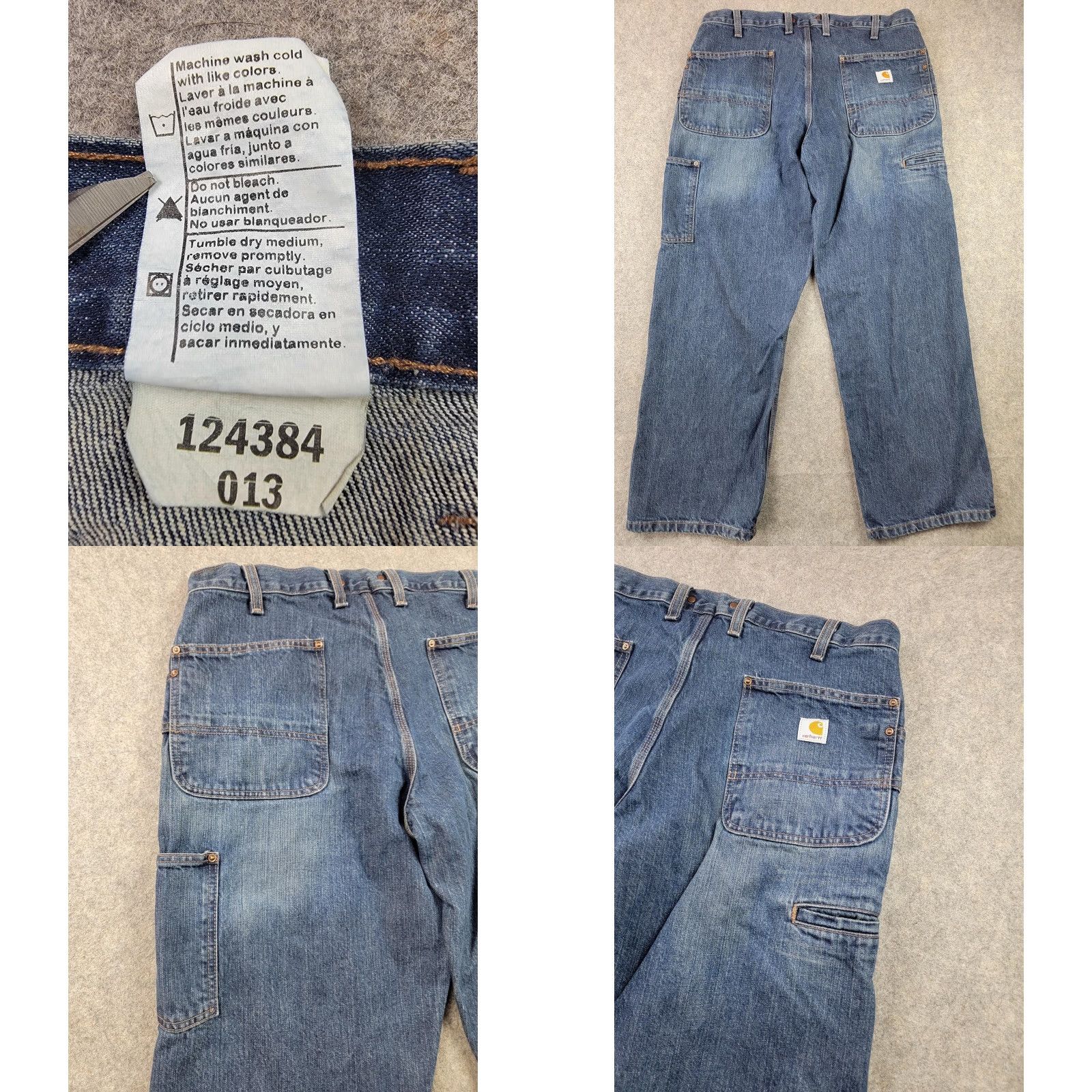 Carhartt Carhartt Jeans Mens 36x30 Blue Dungarees Fit Utility Carpenter Work Denim B223 Jeans Size US 36 / EU 52 - 8 Thumbnail