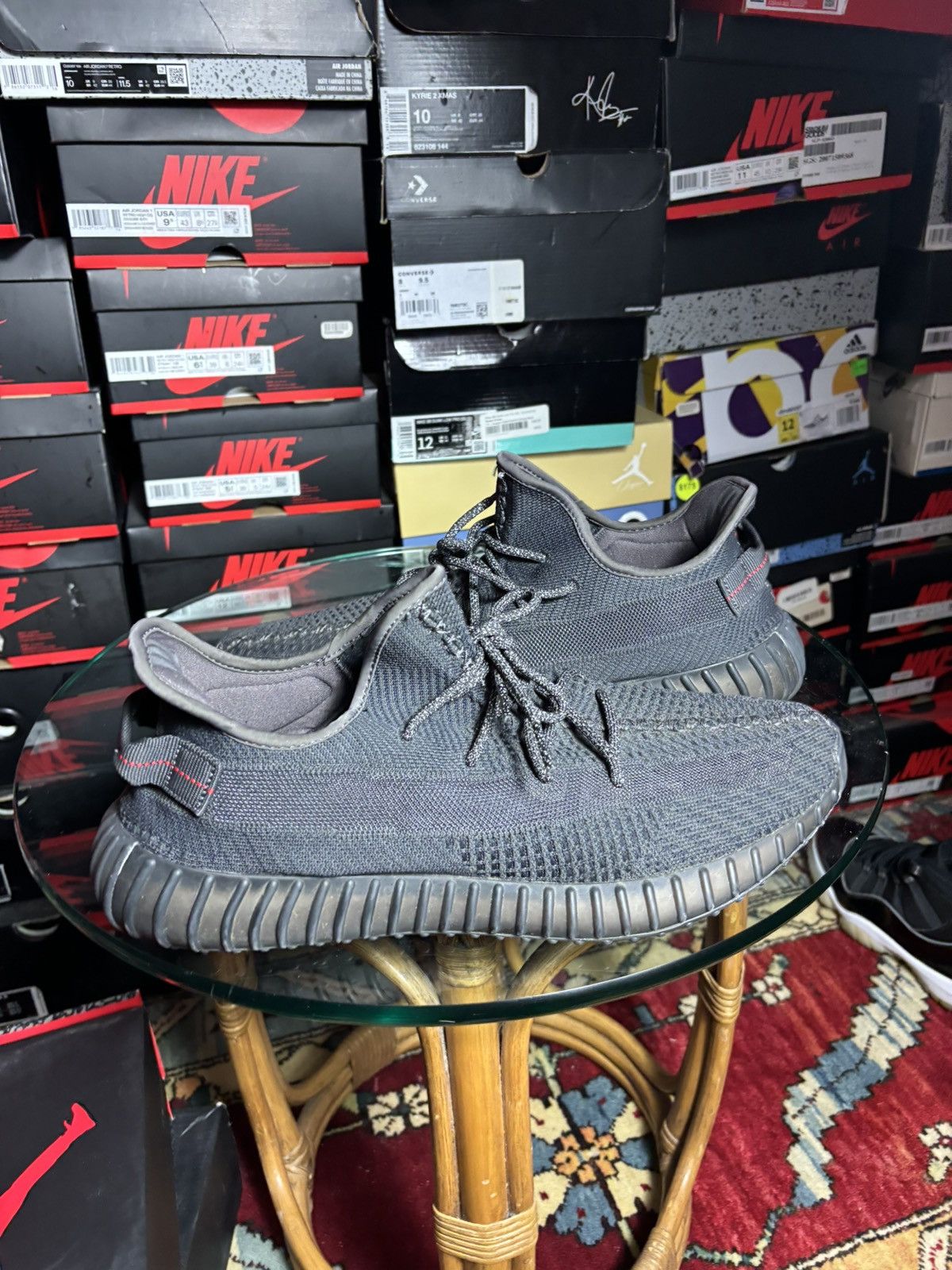 Adidas Yeezy 350 v2 black non-reflective size 14 Size US 14 / EU 47 - 2 Thumbnail