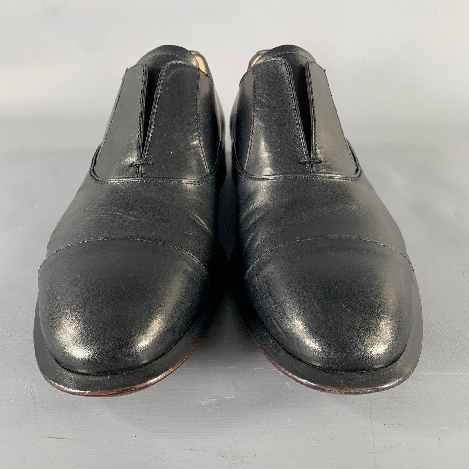 Alexander McQueen ALEXANDER MCQUEEN Size 9 Black Leather Toe Cap Loafers Size US 9 / EU 42 - 4 Thumbnail