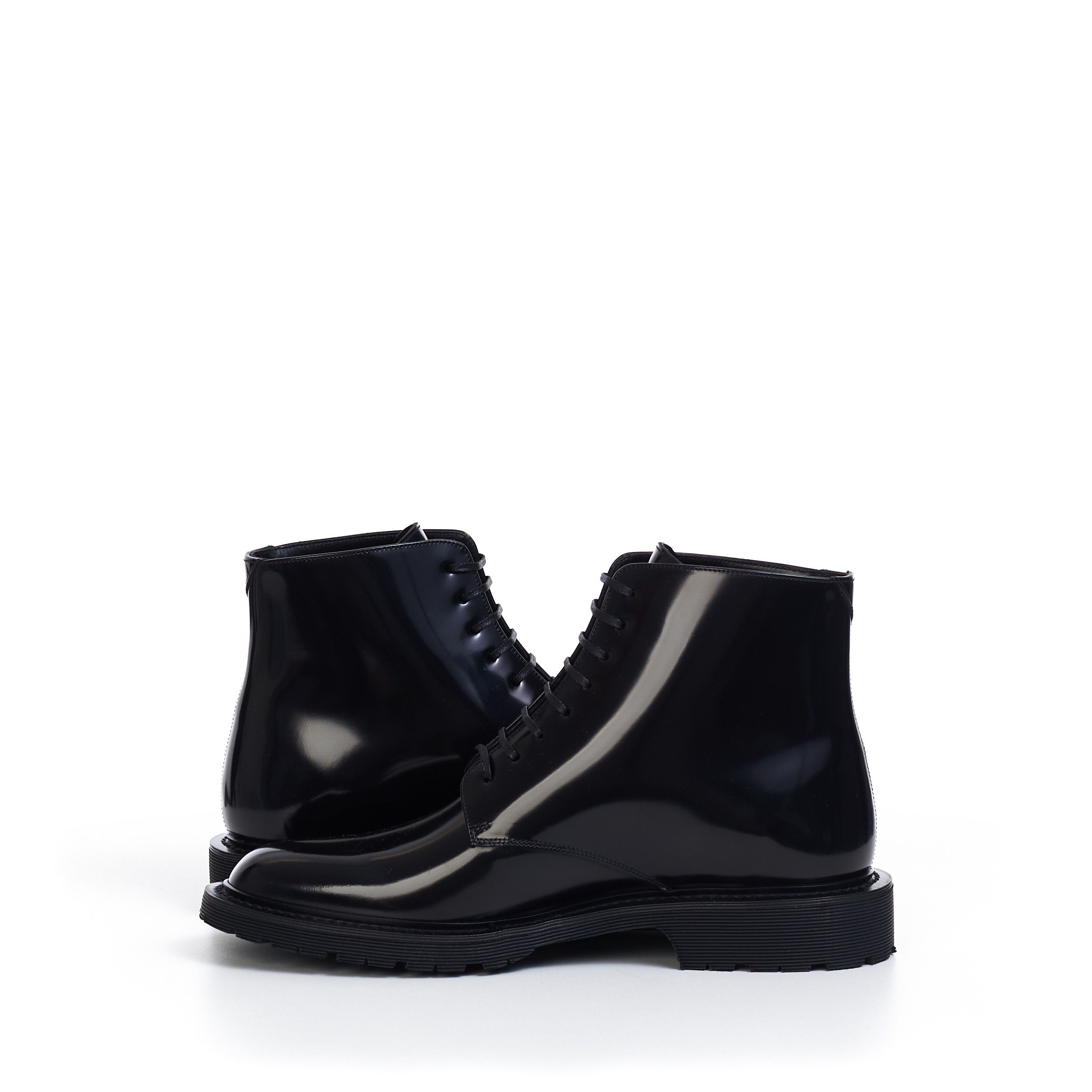 Saint Laurent Paris Army Boots In Shiny Black Calf Leather Size US 7.5 / EU 40-41 - 9 Thumbnail