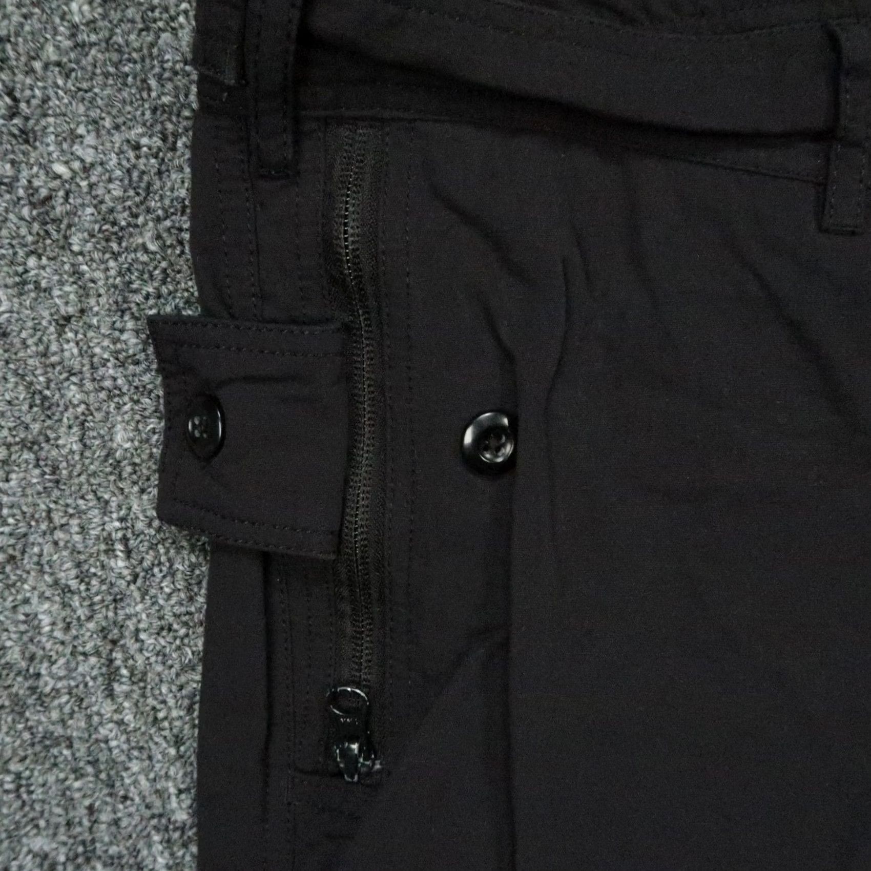 Vintage Clothing Arts Pants Mens 40x30 Black Cargo Pocket Travel Trousers Pants Cargo Pocket Slash Pocket Front Flat Front Nylon 40 Regular Mens Black Size US 40 / EU 56 - 5 Thumbnail