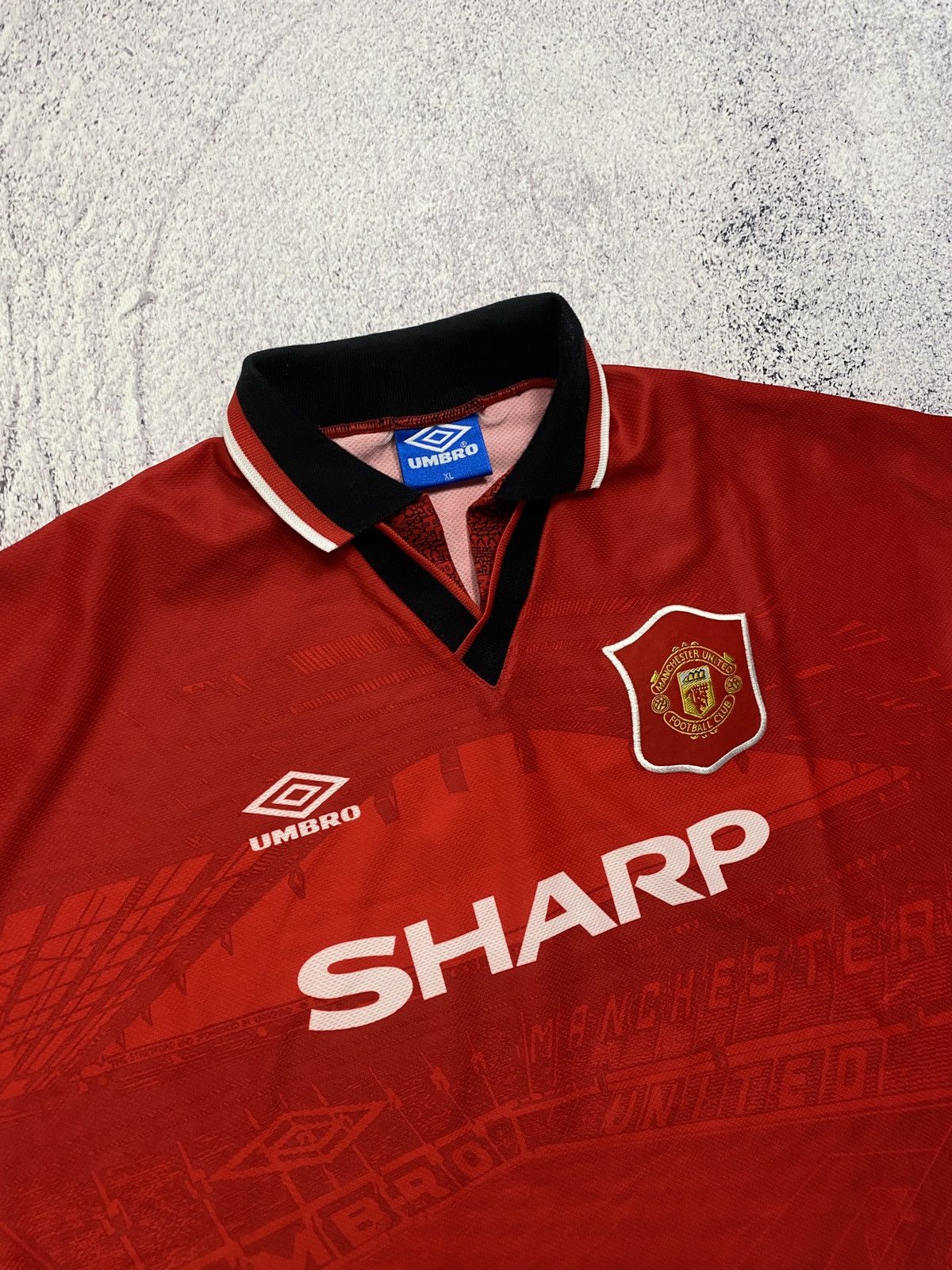 Umbro 🩸RARE🩸Umbro Manchester United 1994/1995 Cantona #7 Jersey Size US XL / EU 56 / 4 - 4 Thumbnail