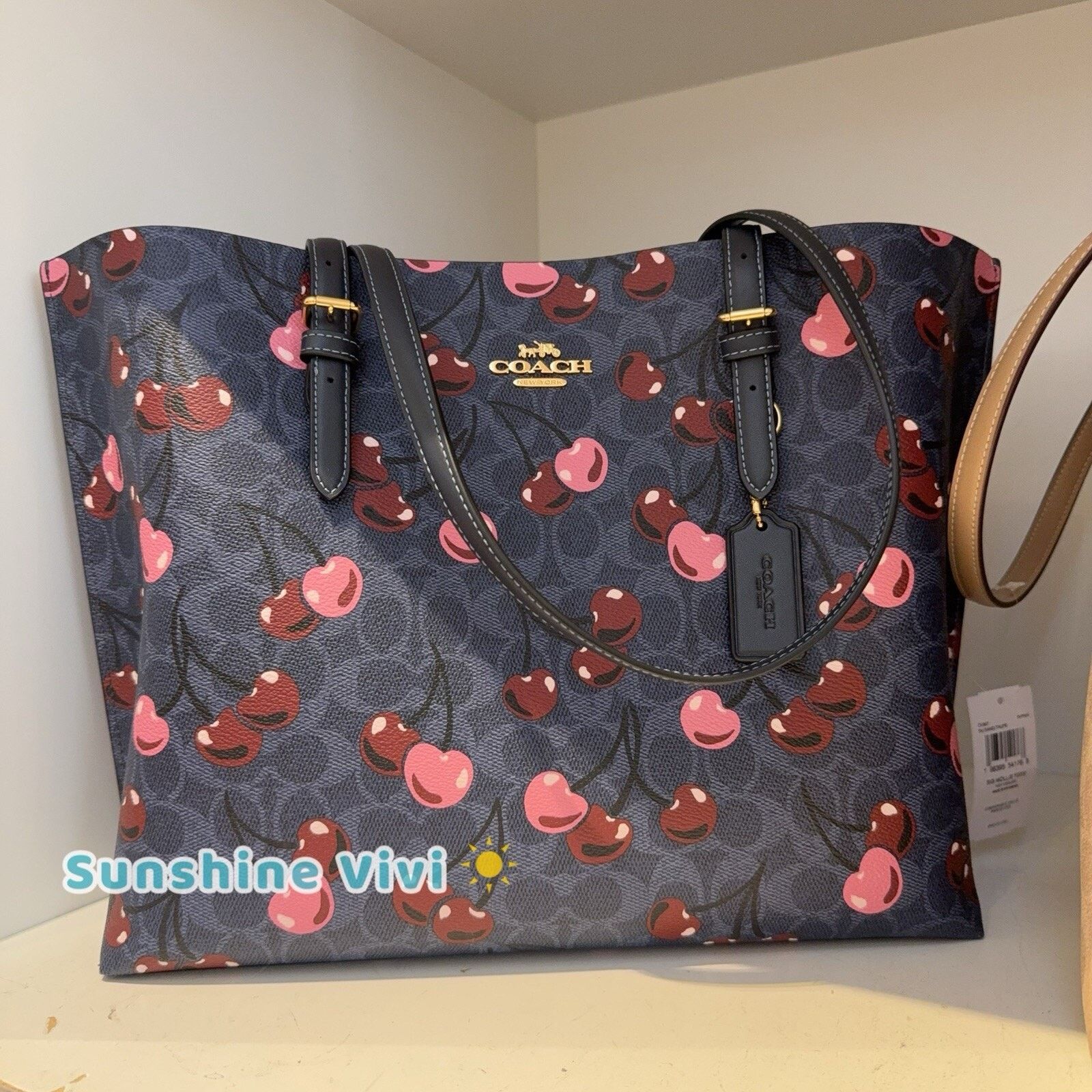 Coach NWT Coach Mollie Tote In Signature Canvas Cherry Print CAA73 Size ONE SIZE - 1 Thumbnail