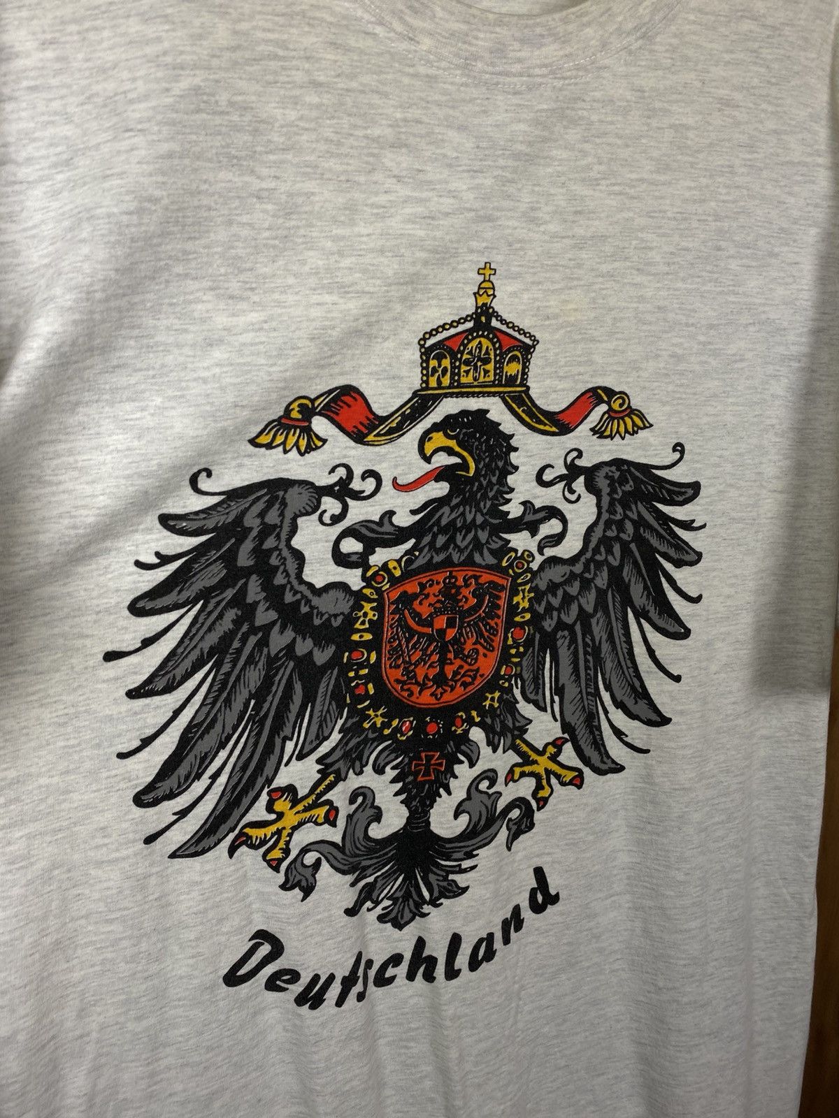 Vintage 🦅Vintage 90s T-Shirt Deutschland VTG Eagle Football Tee 🦅 Size US XXL / EU 58 / 5 - 2 Thumbnail