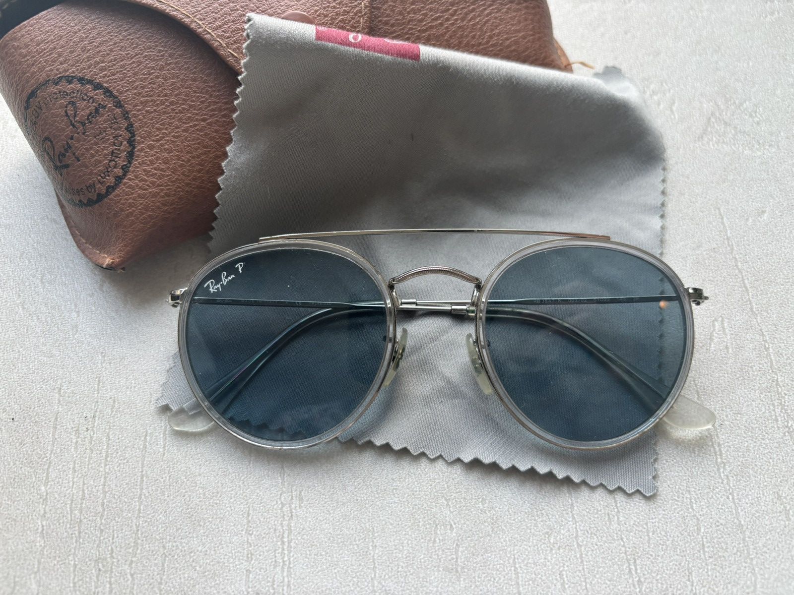 RayBan Ray-Ban Round Double Bridge Sunglasses RB3647N – Polarised Size ONE SIZE - 1 Thumbnail