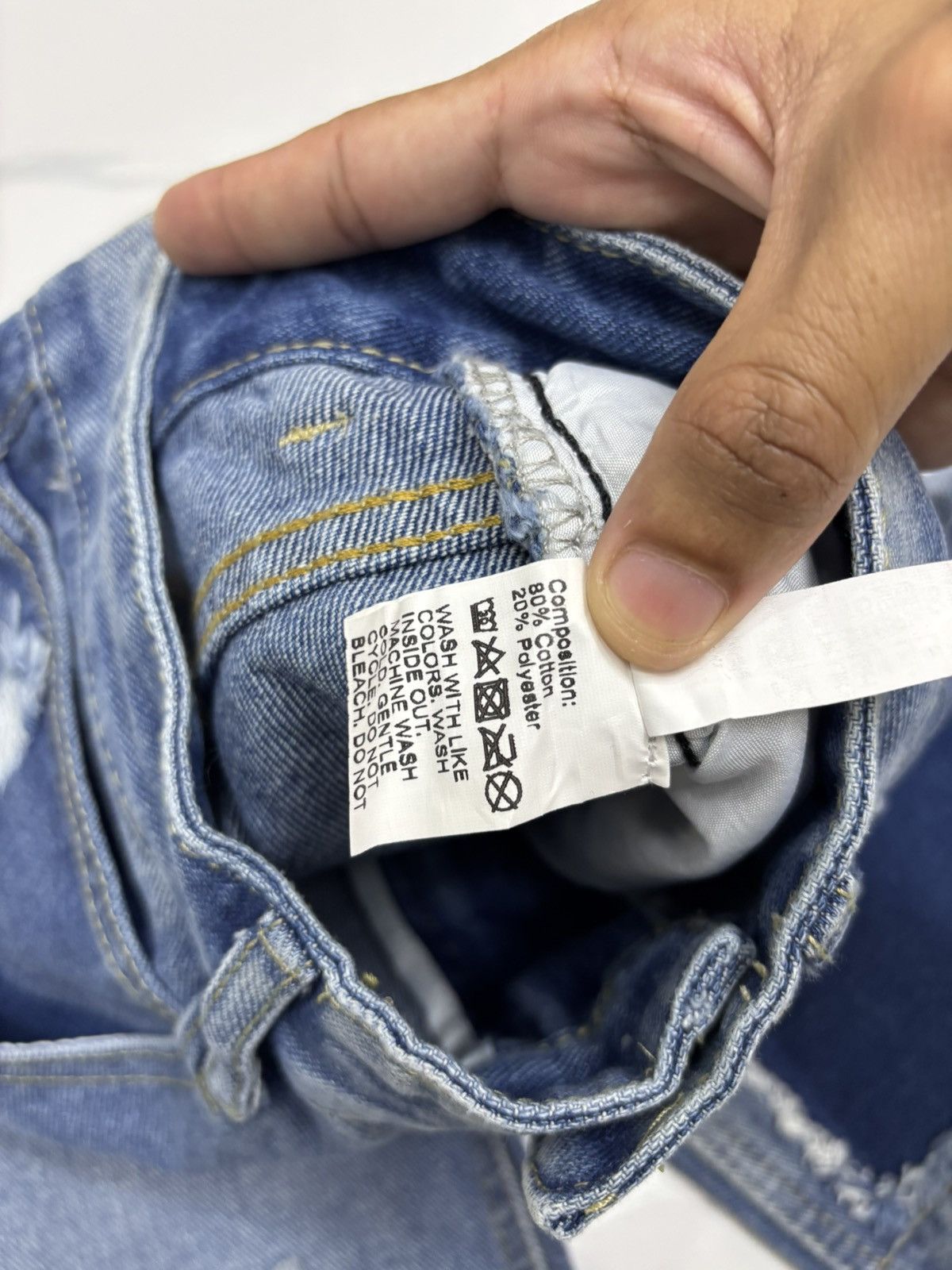 Kapital SHEIN Kapital Patchwork Tapered Leg Distressed Denim Size 30" / US 8 / IT 44 - 11 Thumbnail