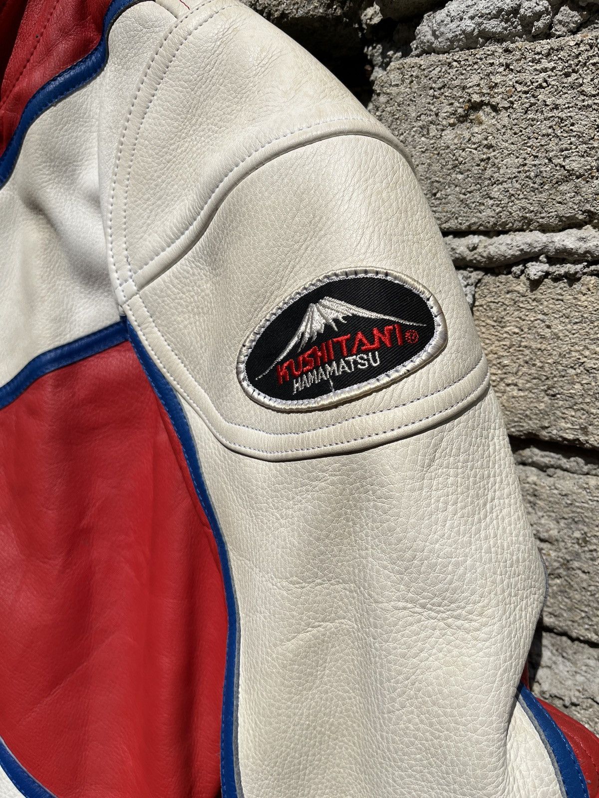 Genuine Leather × Vintage Kushitani Hamamatsu 2 Pieces Overall Leather Racing Set Size US 30 / EU 46 - 12 Thumbnail