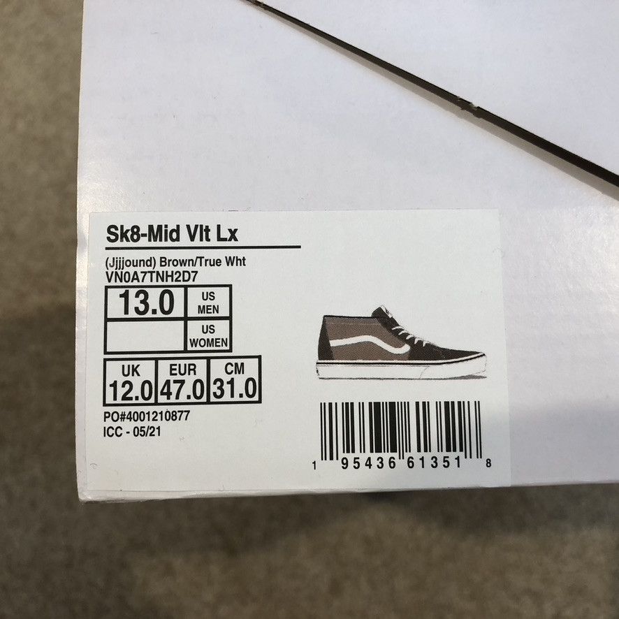 JJJJound × Vans 2021 JJJJound x Vans Vault Sk8-Mid VLT LX 'Brown' DEADSTOCK Size US 13 / EU 46 - 11 Thumbnail