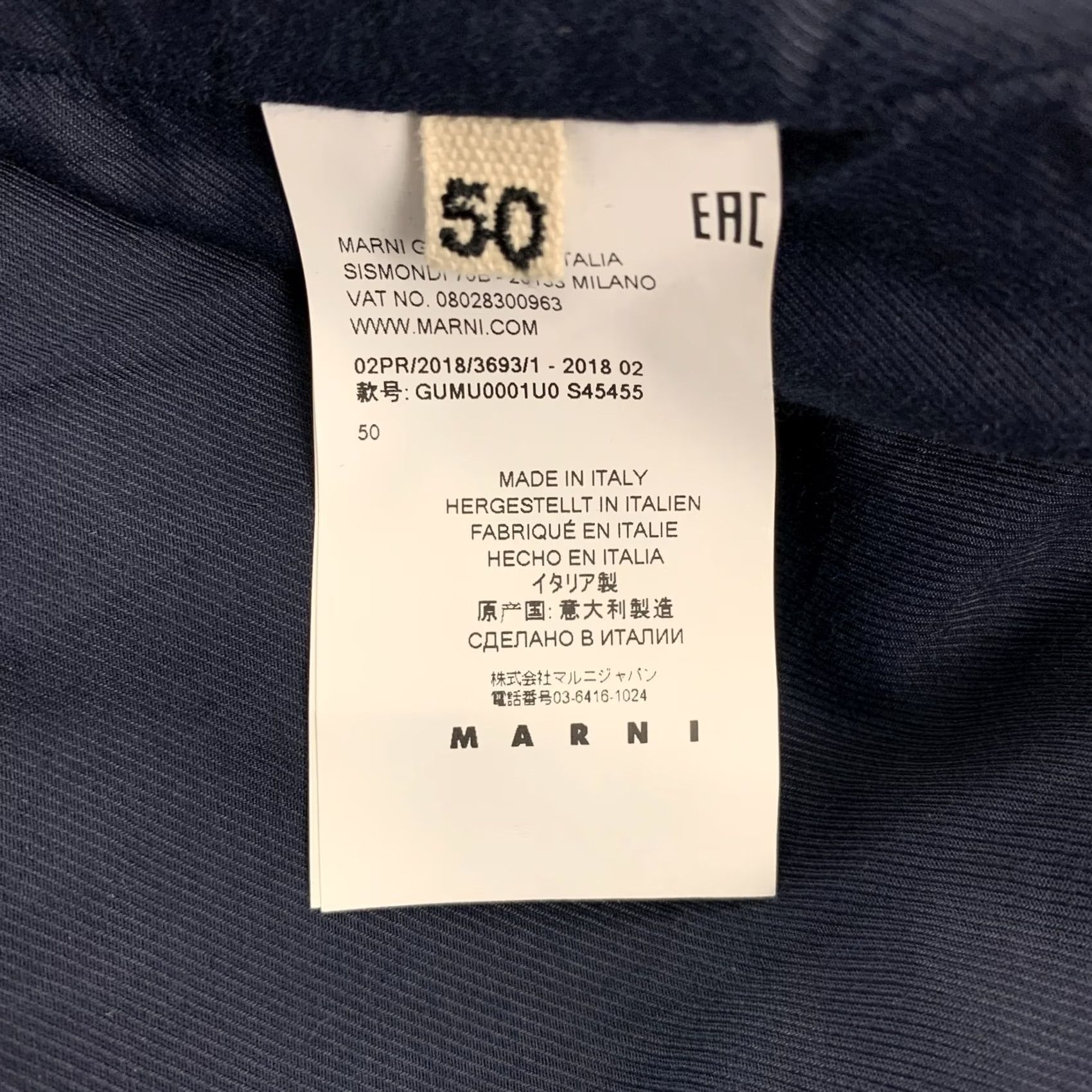 Marni MARNI Sport Coat Navy Wool Notch Lapel 40 Mens Regular Size 40 Italy Shirt Jacket Coat Boutique Size US XXS / EU 40 - 6 Thumbnail