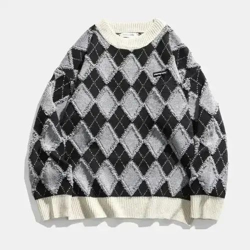 Japanese Brand × Vintage Sweater Male No Hoodie Plaid Neck Size US M / EU 48-50 / 2 - 1 Thumbnail