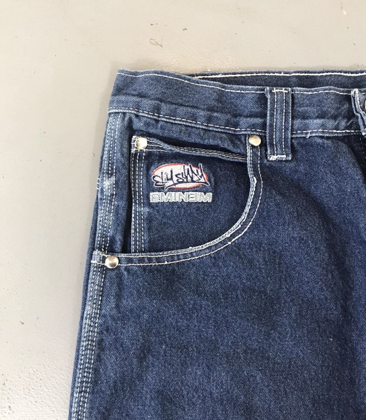 Eminem Vintage eminem linkin park embroidered denim Size US 35 - 5 Thumbnail
