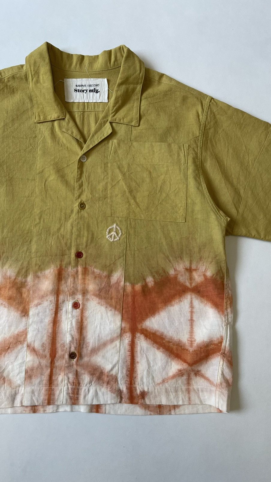Story Mfg. Sample ‘Peace’ Tie Dye Print Shirt Size US M / EU 48-50 / 2 - 5 Thumbnail
